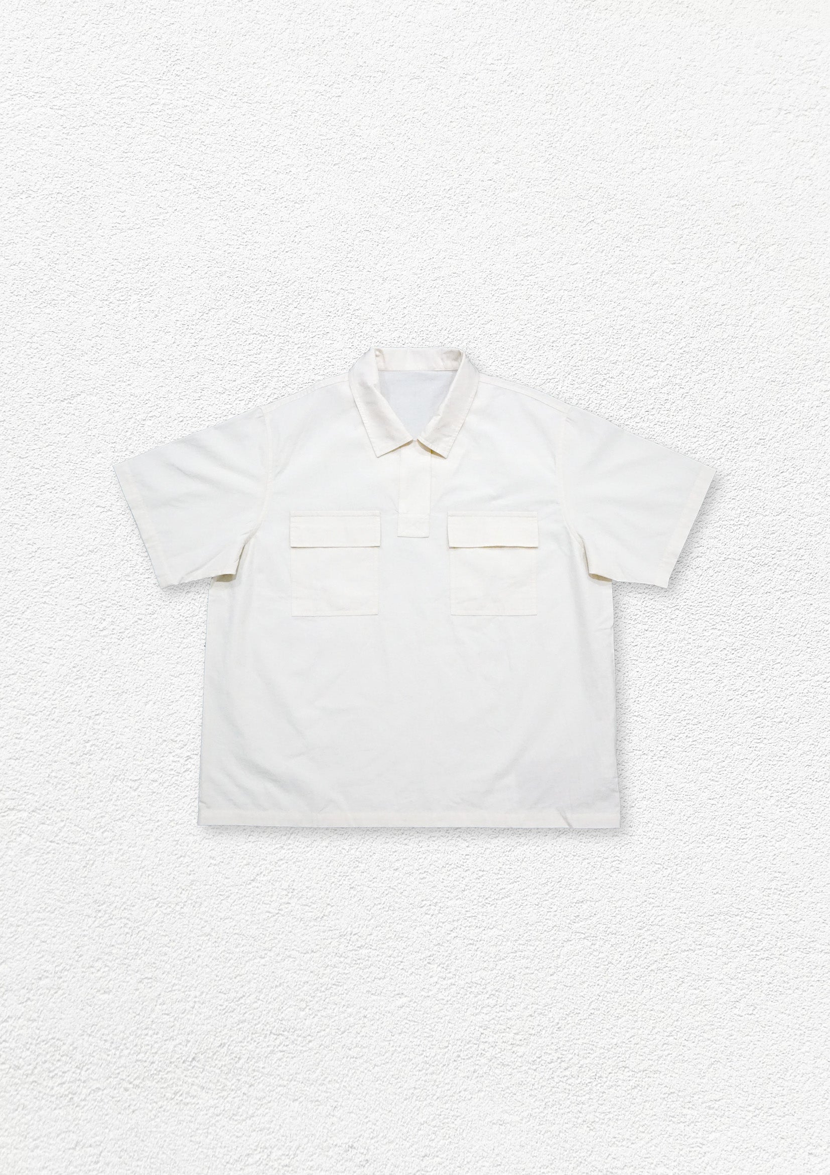 Pocket unisex oversized shirt - original white