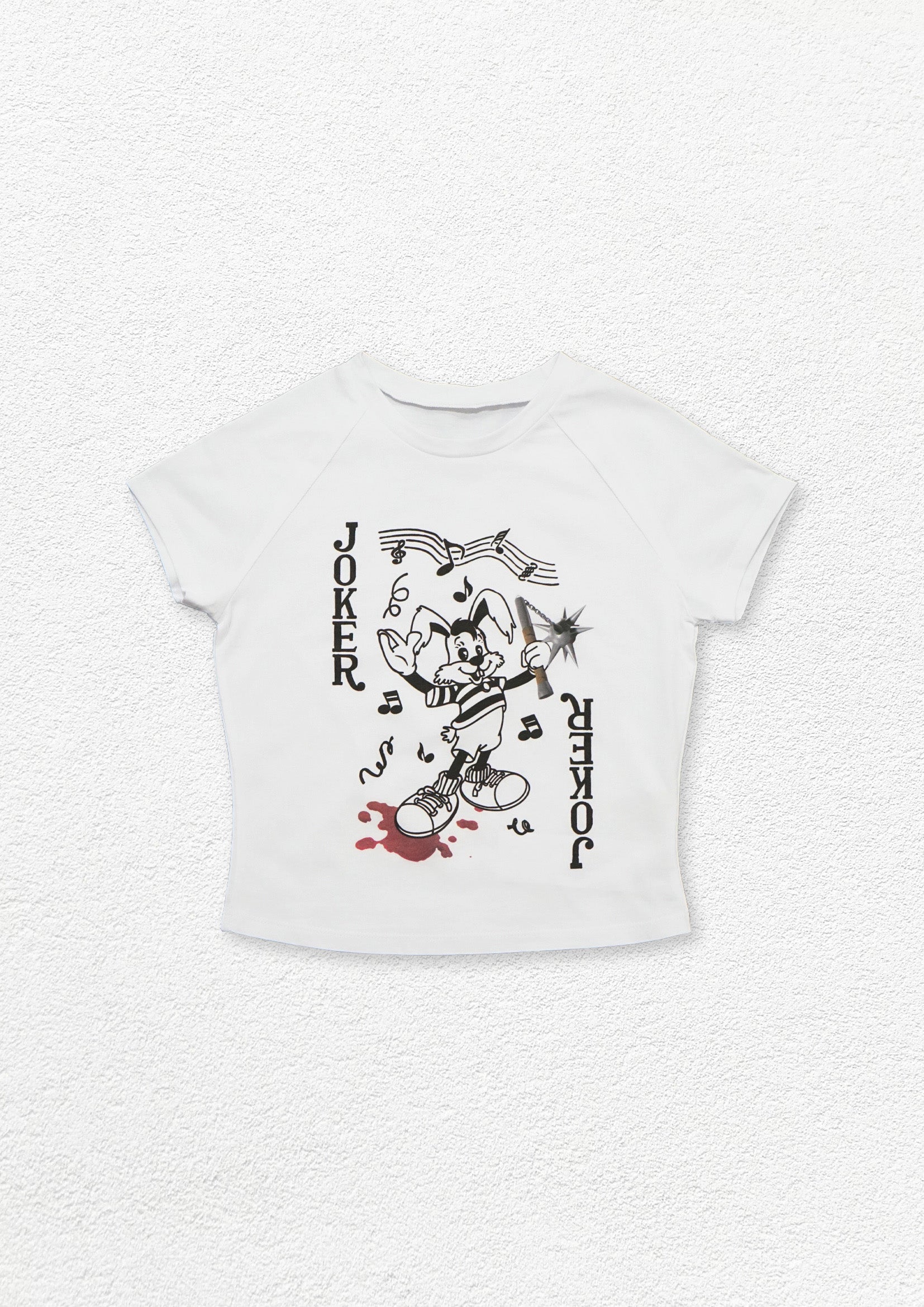 Joker Rabbit crop t-shirt - white