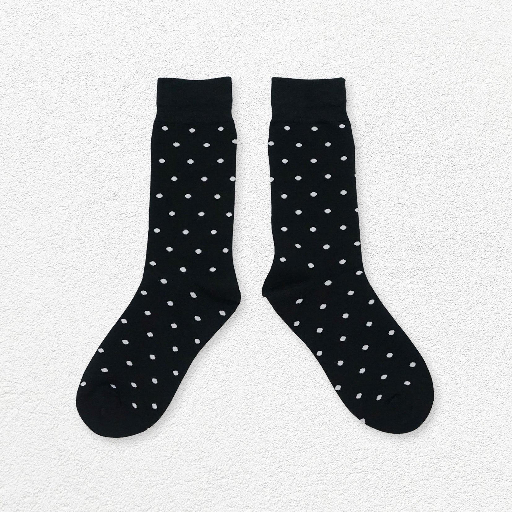 Tiny polka dot mid-calf sock - black