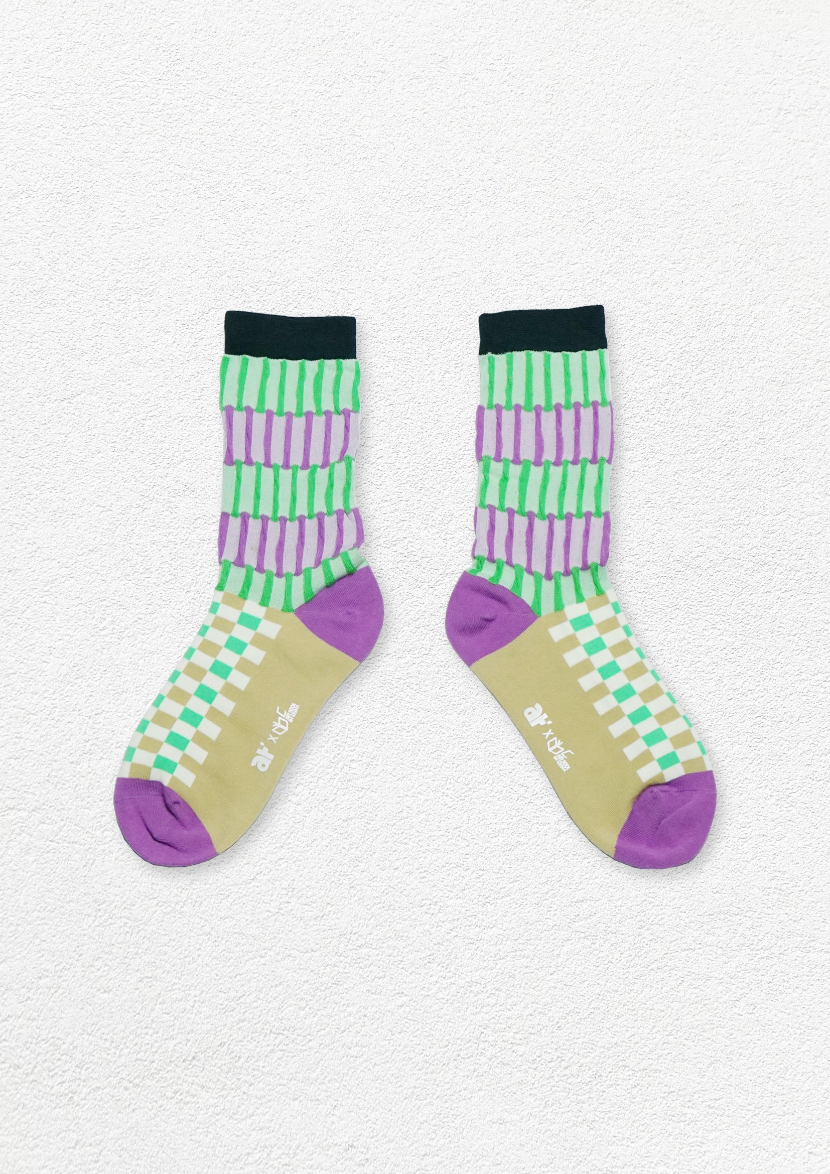 Splice mosaic mid-calf sock - multicolour