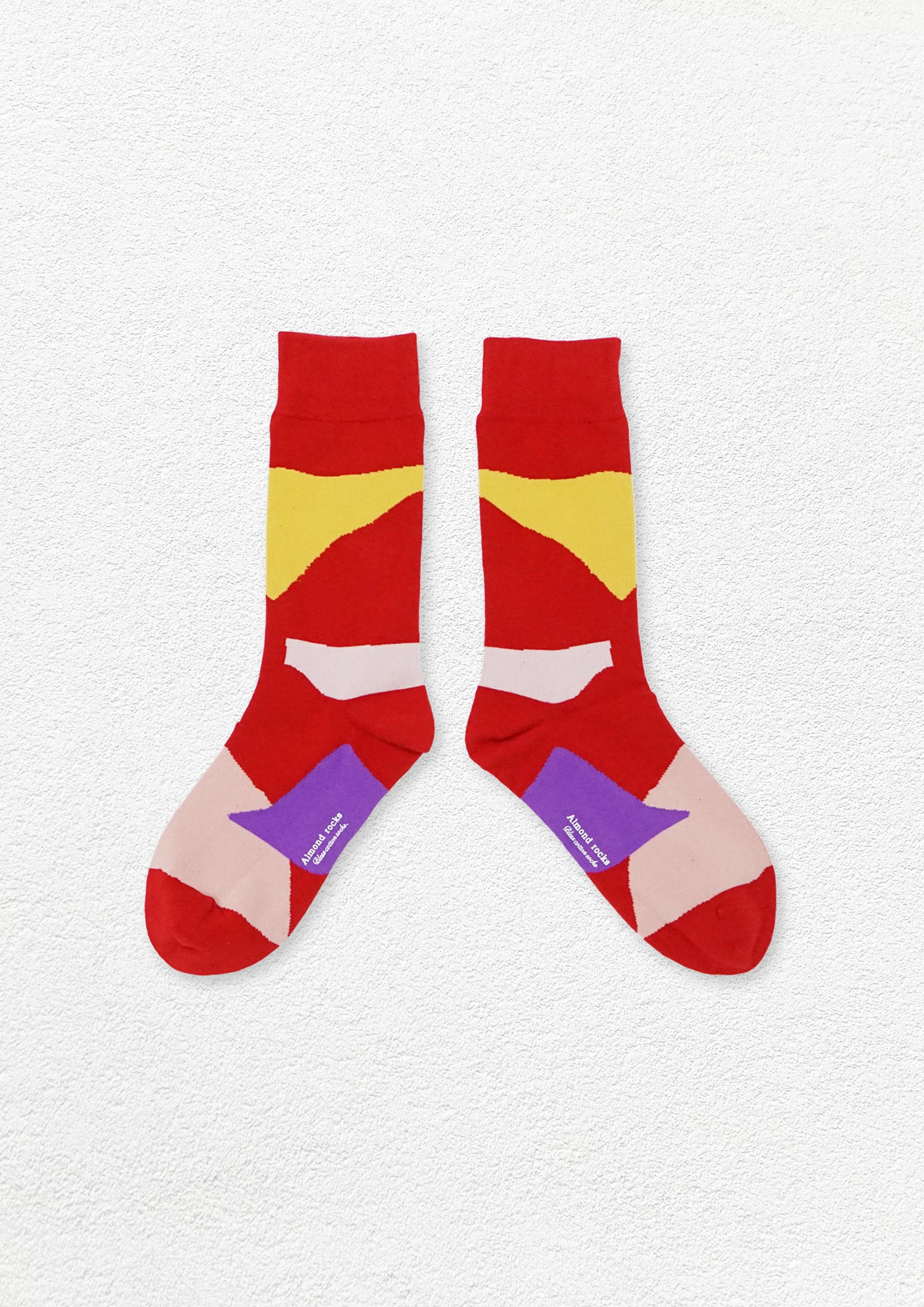 Camouflage mid-calf sock - red