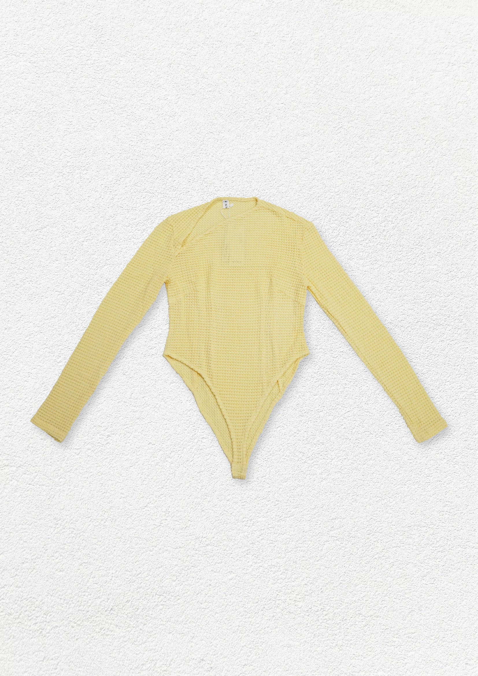 Cut out knit bodysuit - daisy yellow
