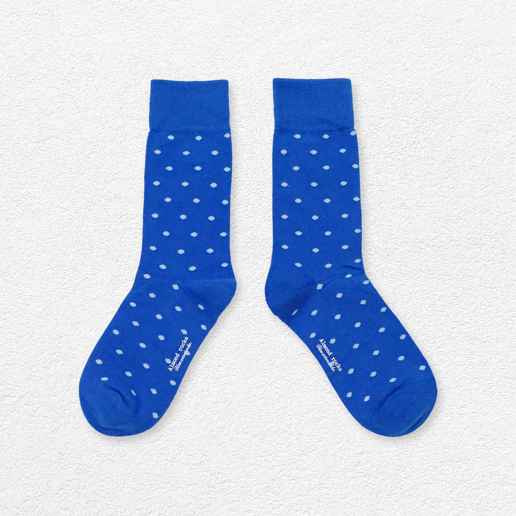 Tiny polka dot mid-calf sock - blue