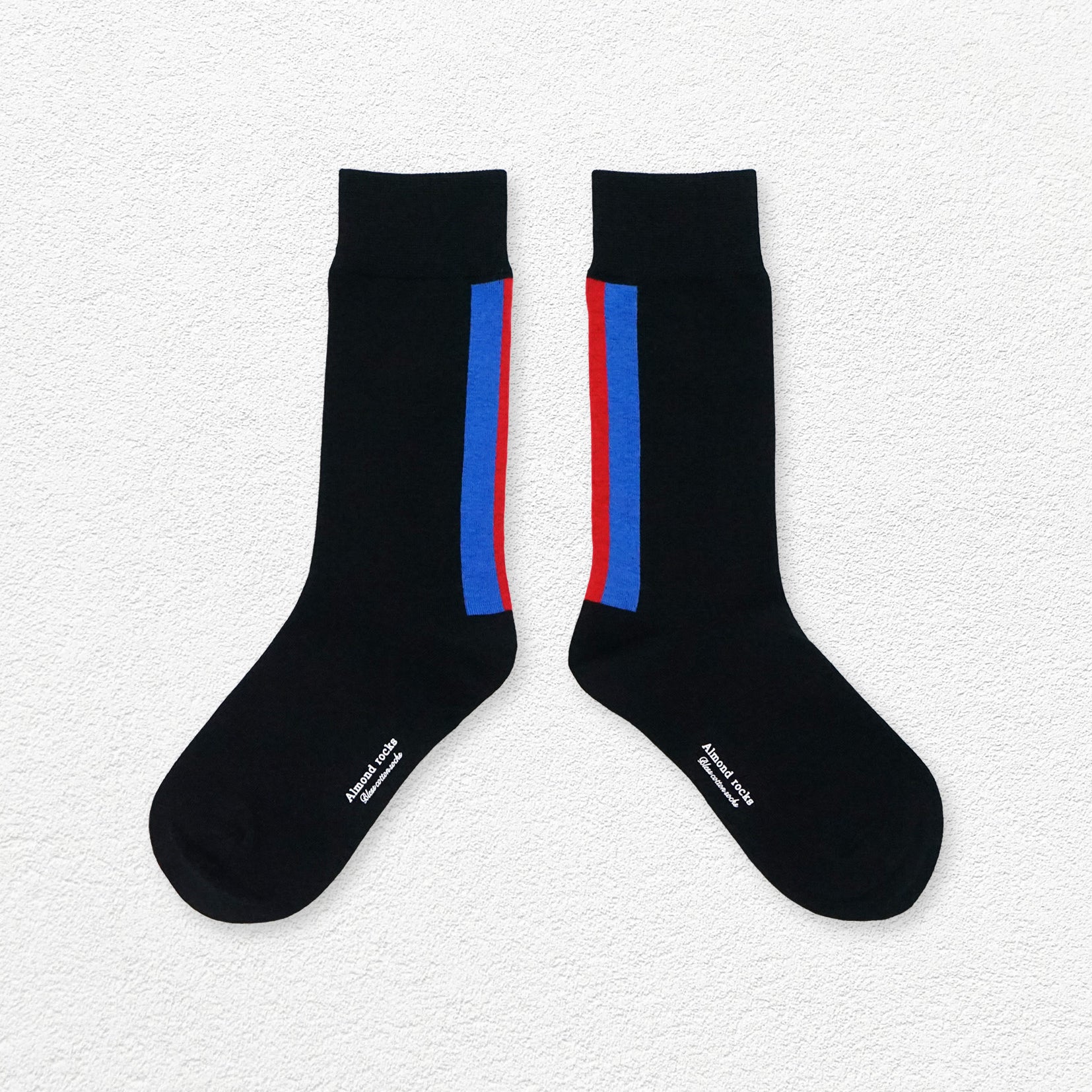 Colour collage mid-calf sock - blue