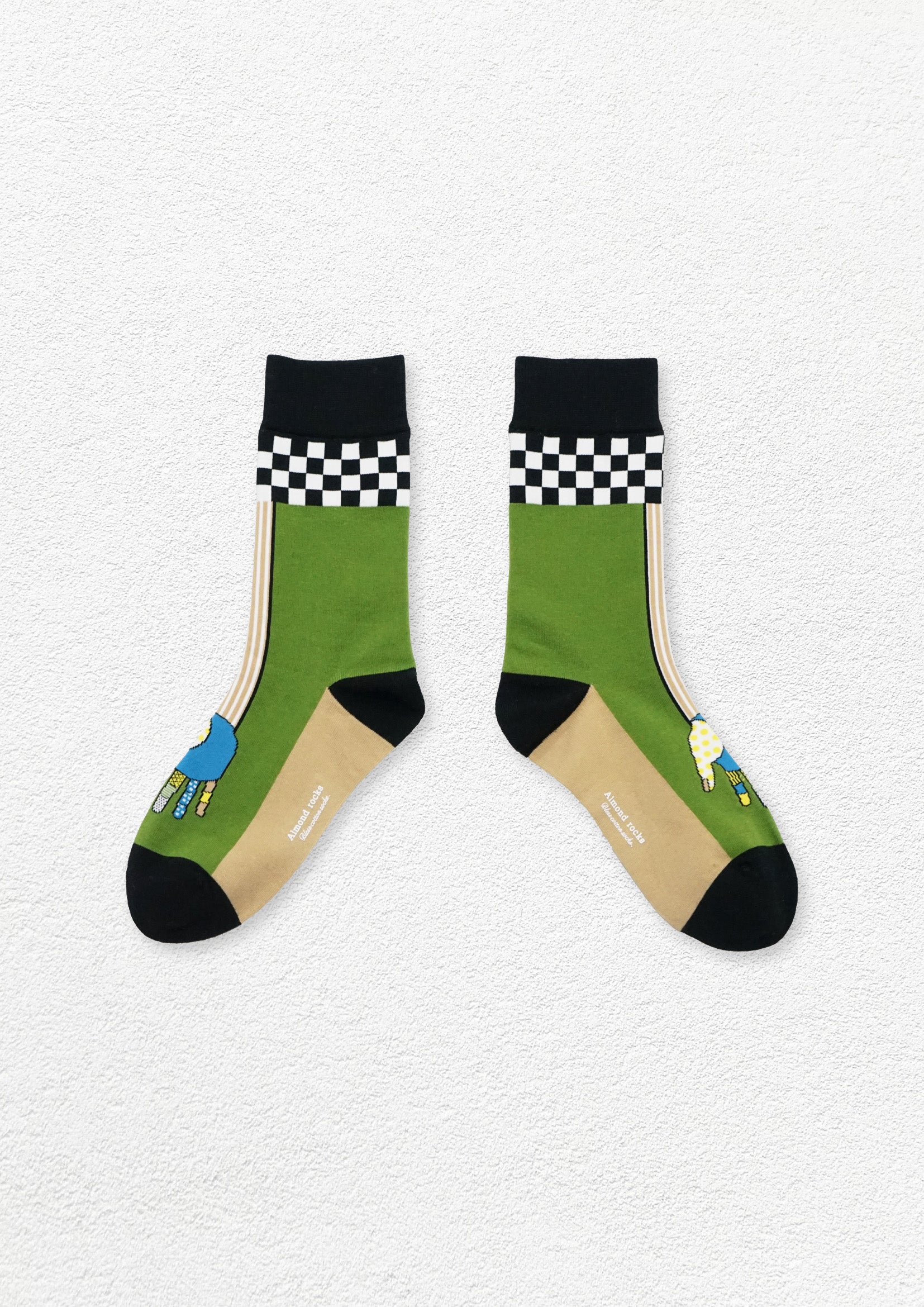 Rock Paper Scissors mid-calf sock - paper