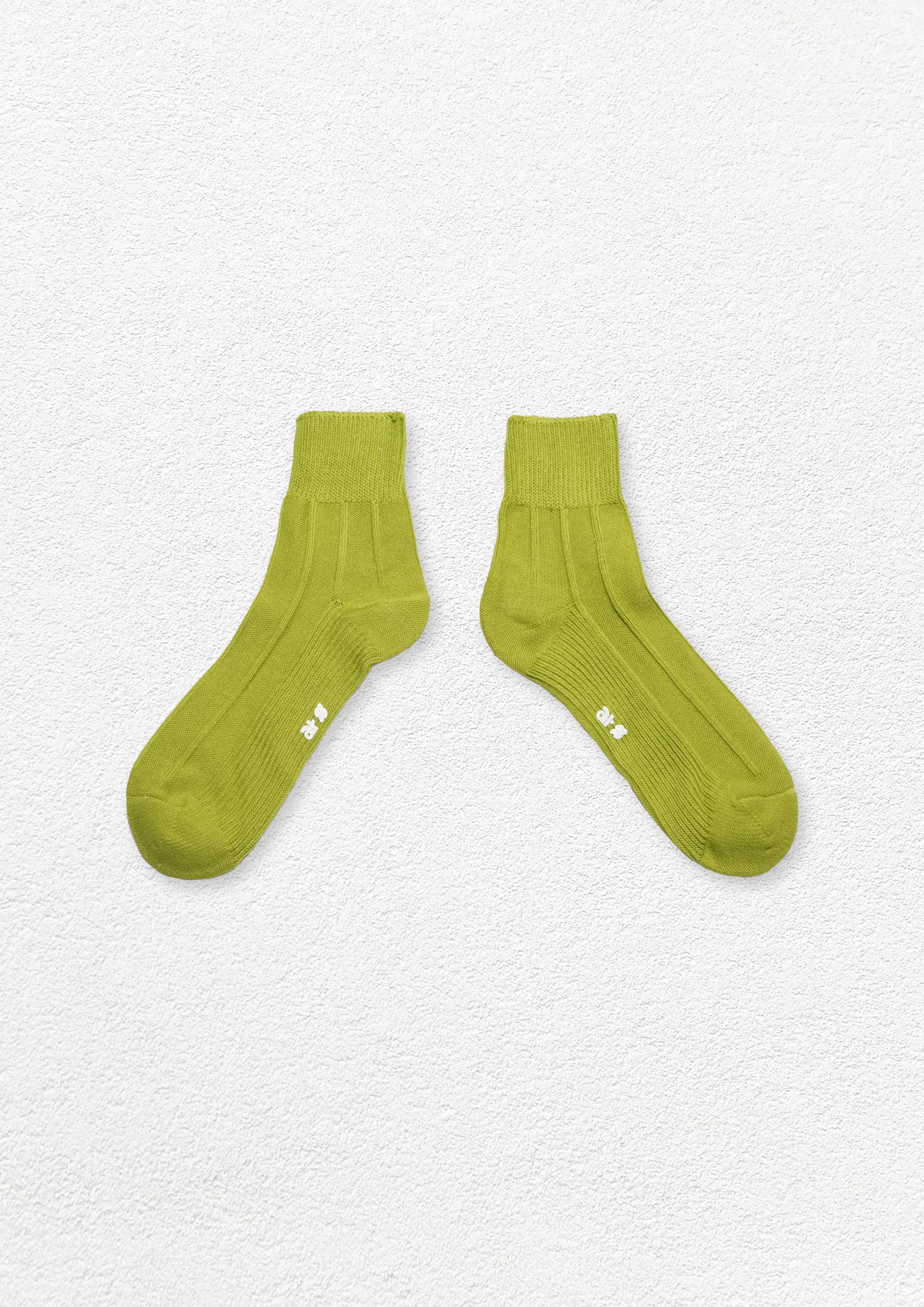 Ribbed ankle sock - wasabi