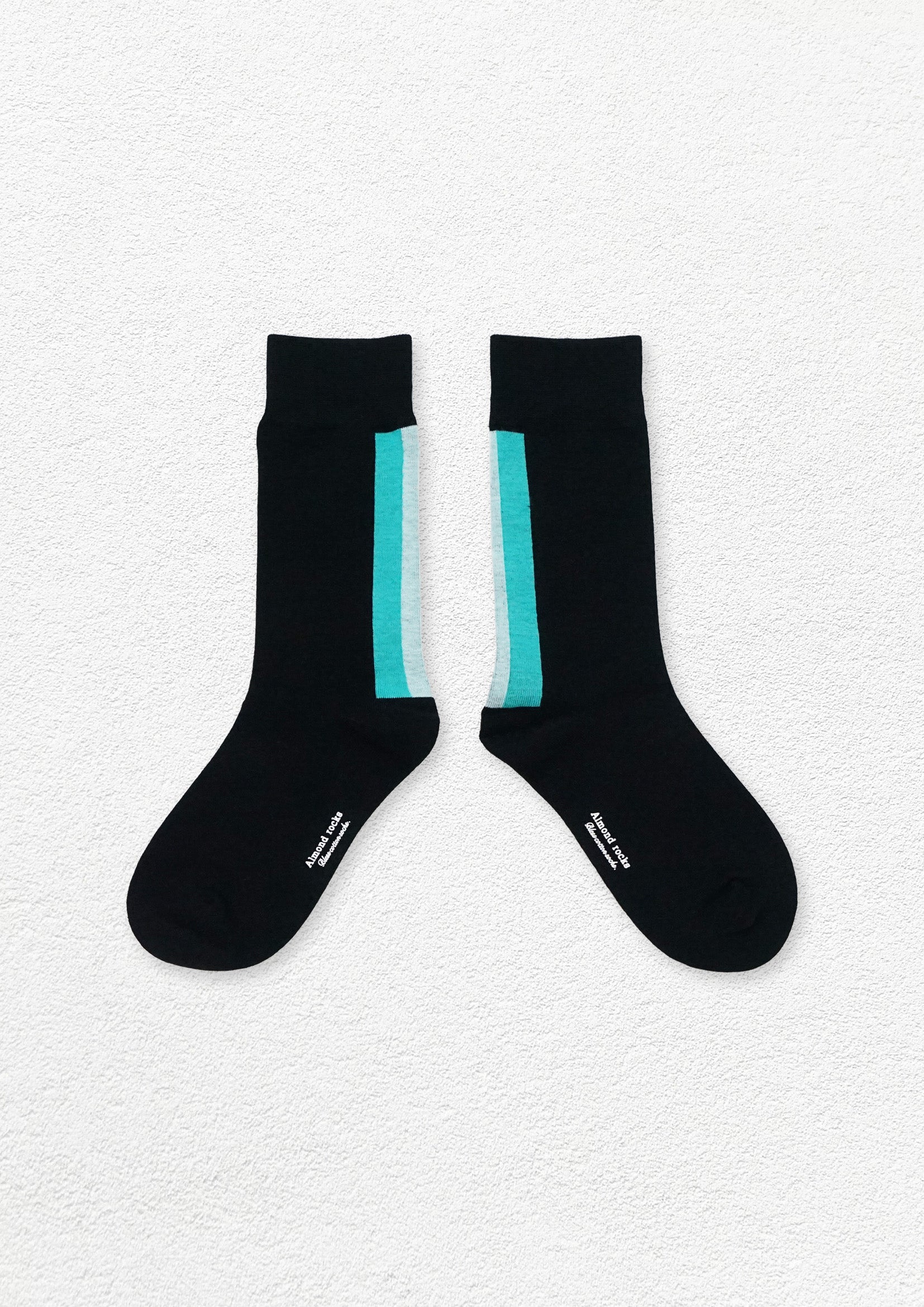Colour collage mid-calf sock - turquoise