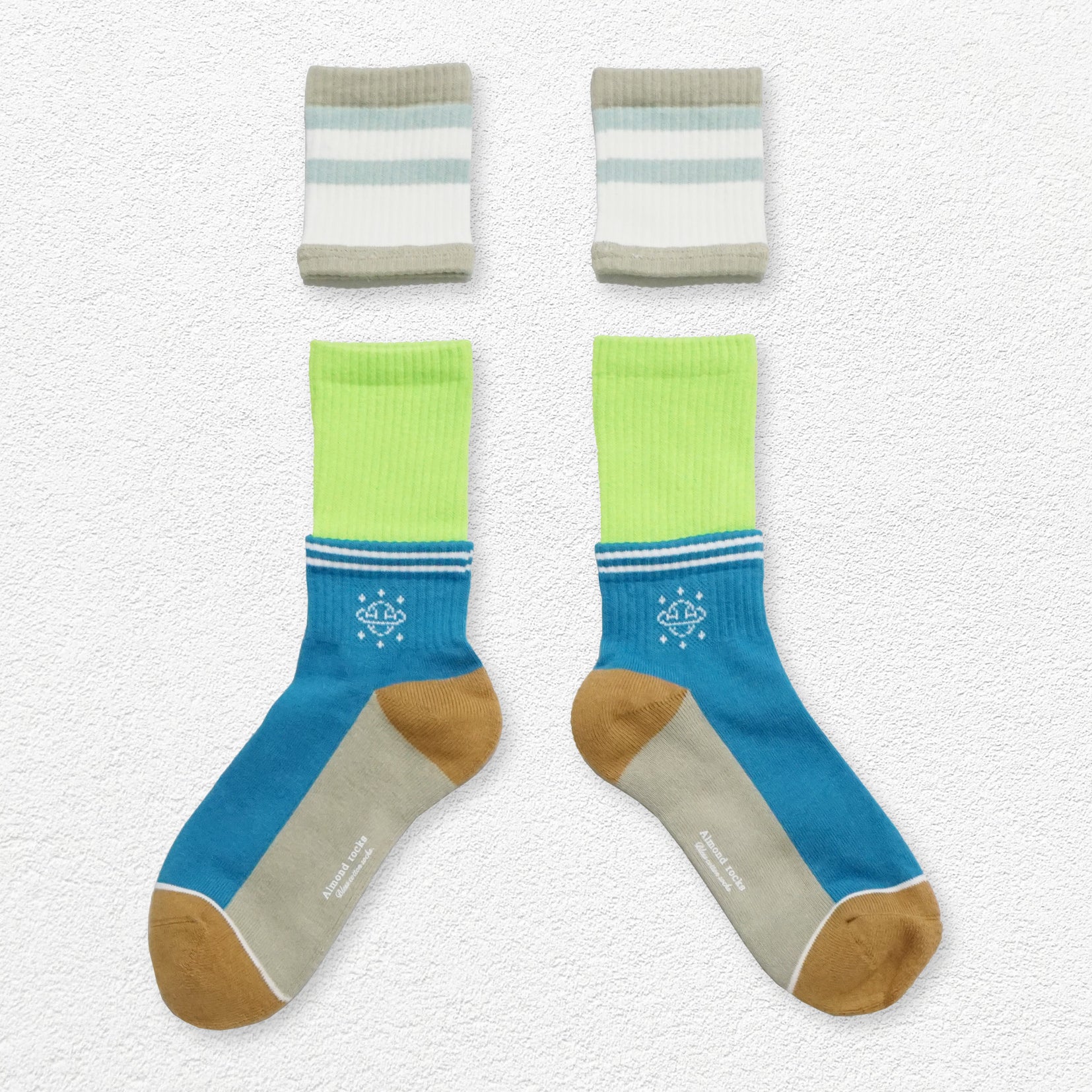 Multi-way detachable splice over-the-calf sock - pacific blue