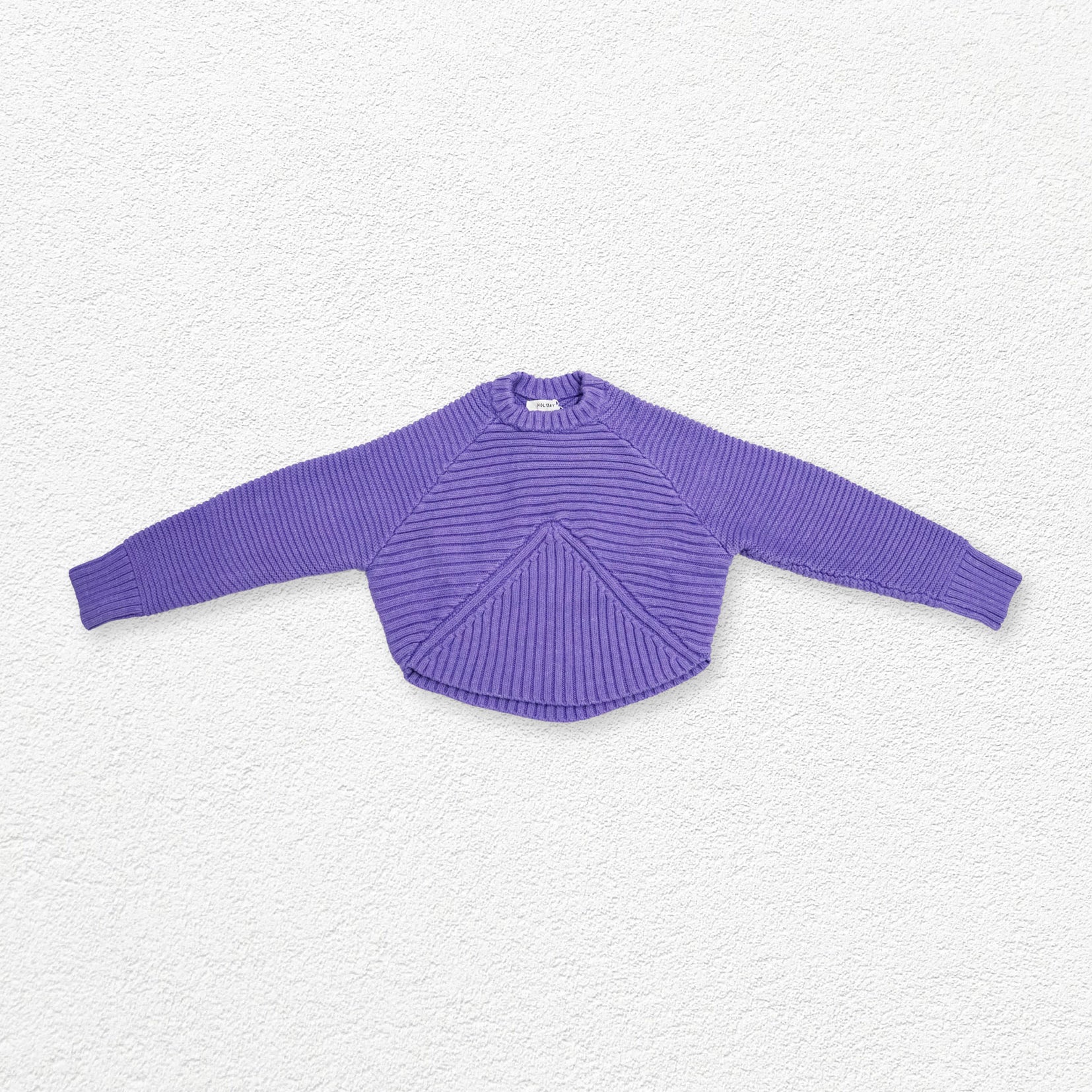Shell textured coarse knit jumper - medium purple
