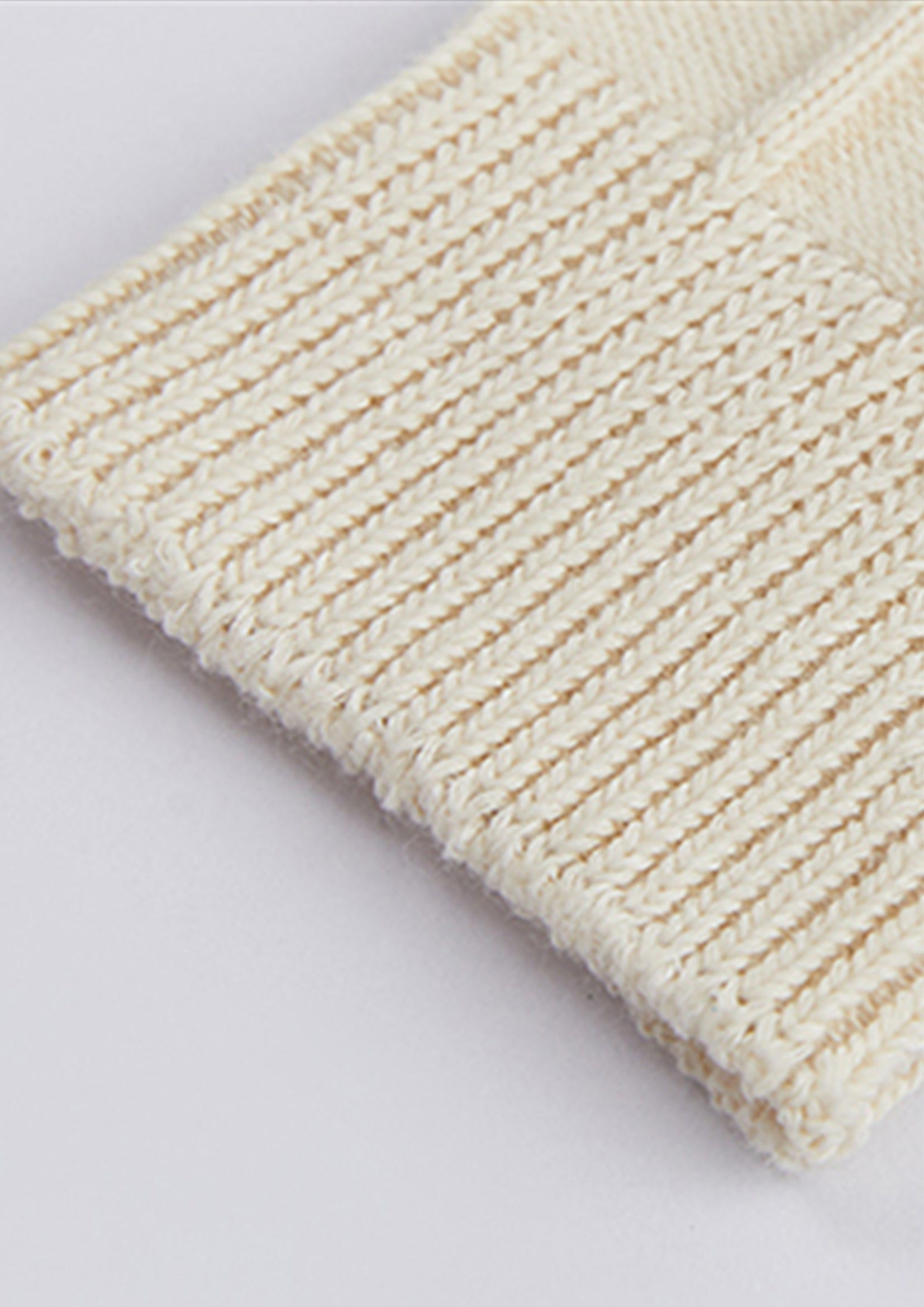 Ribbed ankle sock in ivory