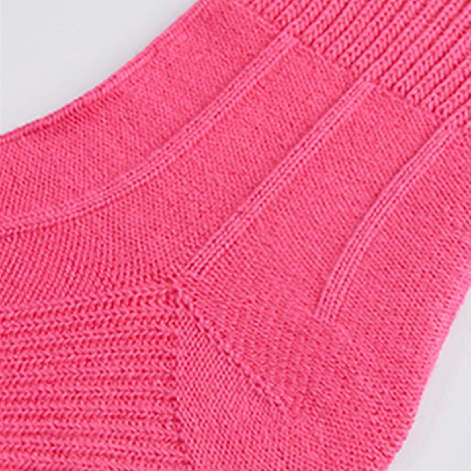 Ribbed ankle sock in pink