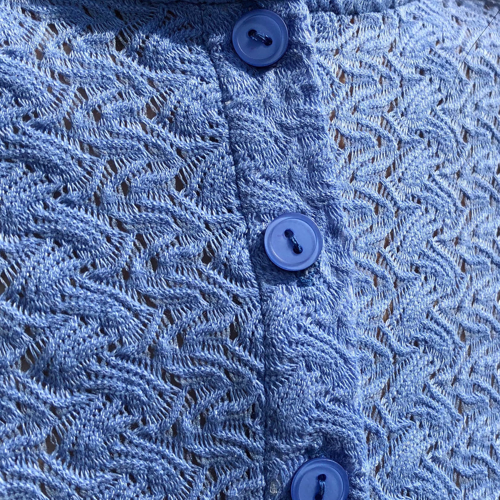 Two-way cap sleeve long knit cardigan slit dress in blue