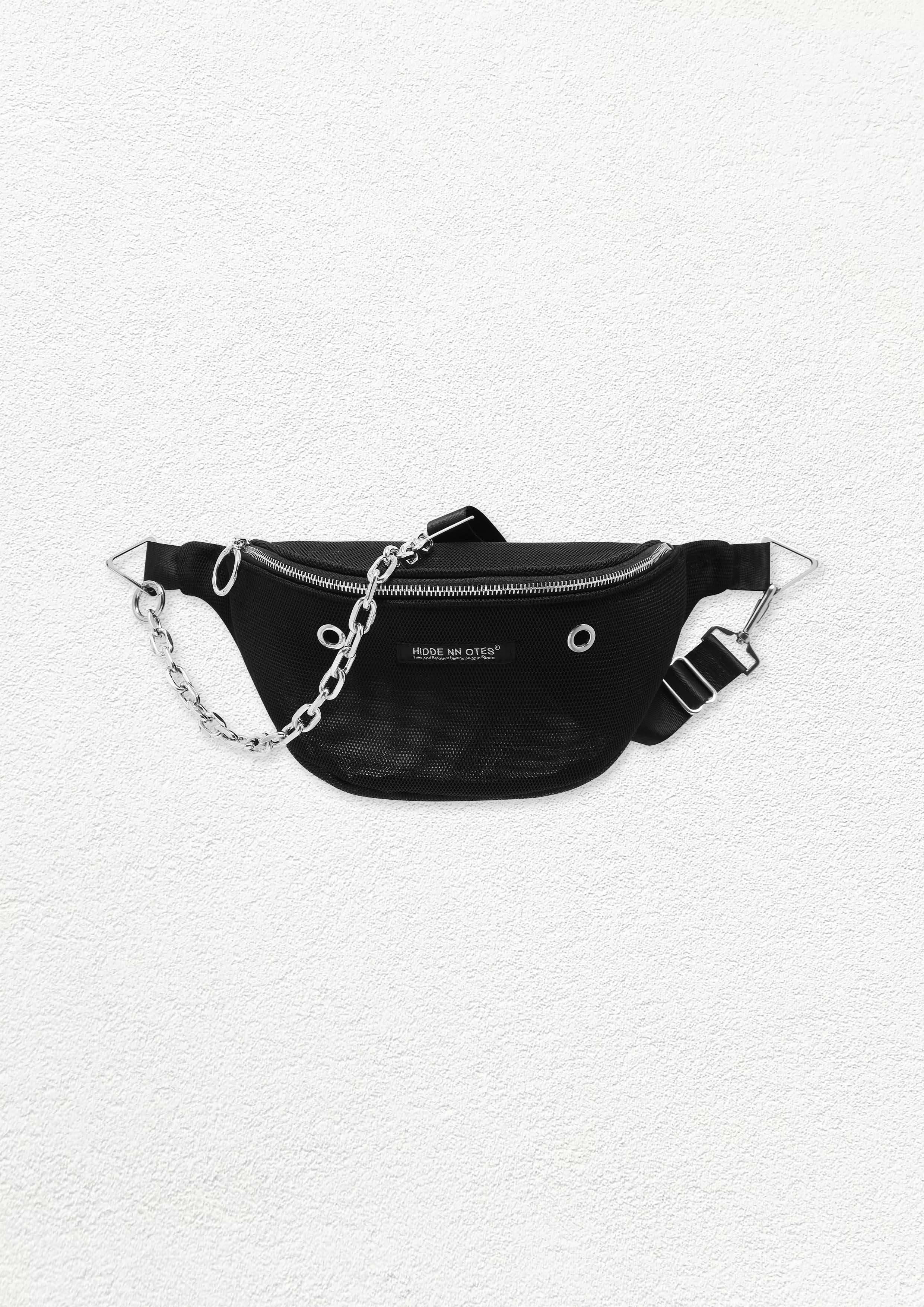 Mesh sling bag - black
