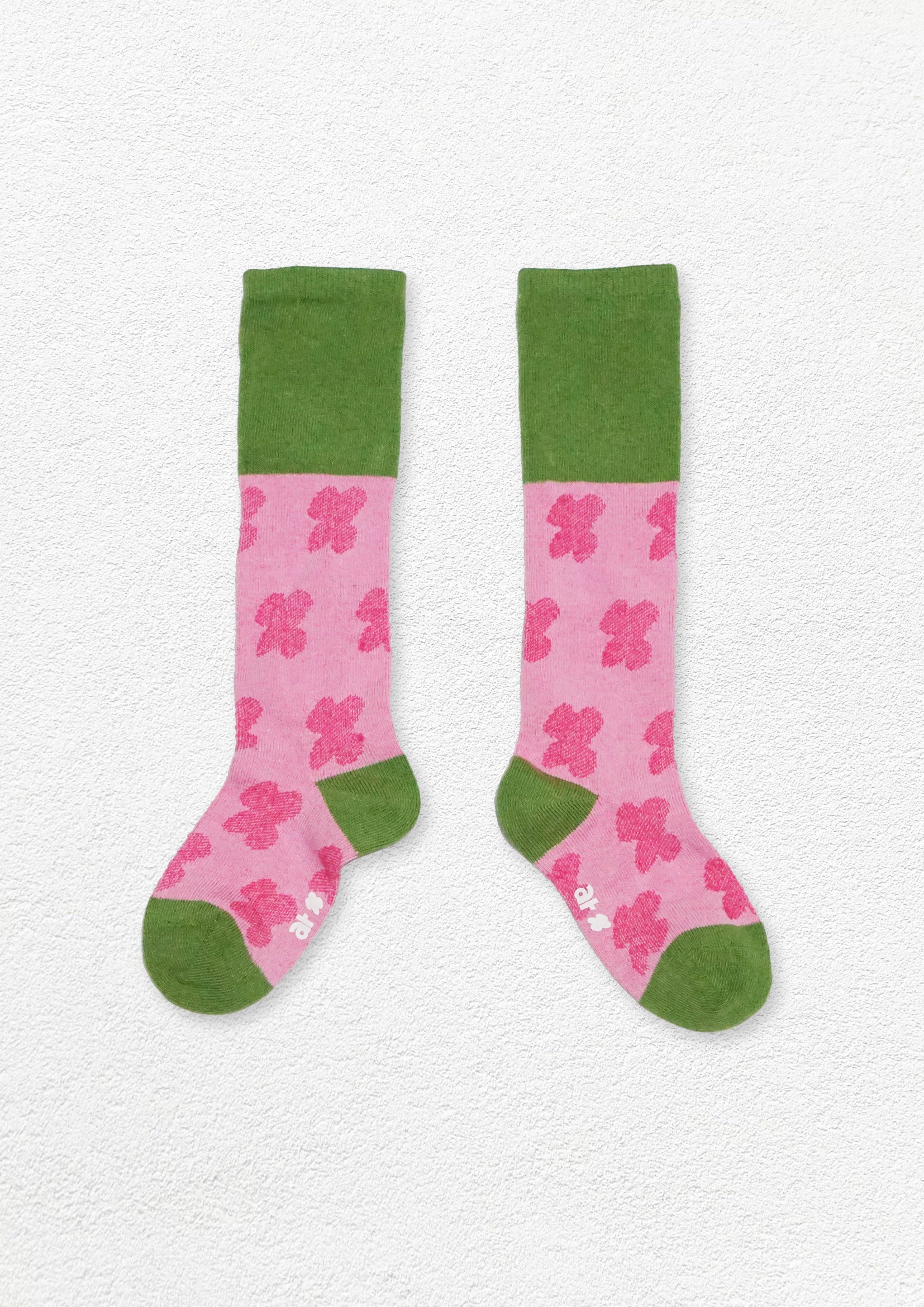 Floral splice over-the-calf sock - cherry blossom (6-10 y/o)