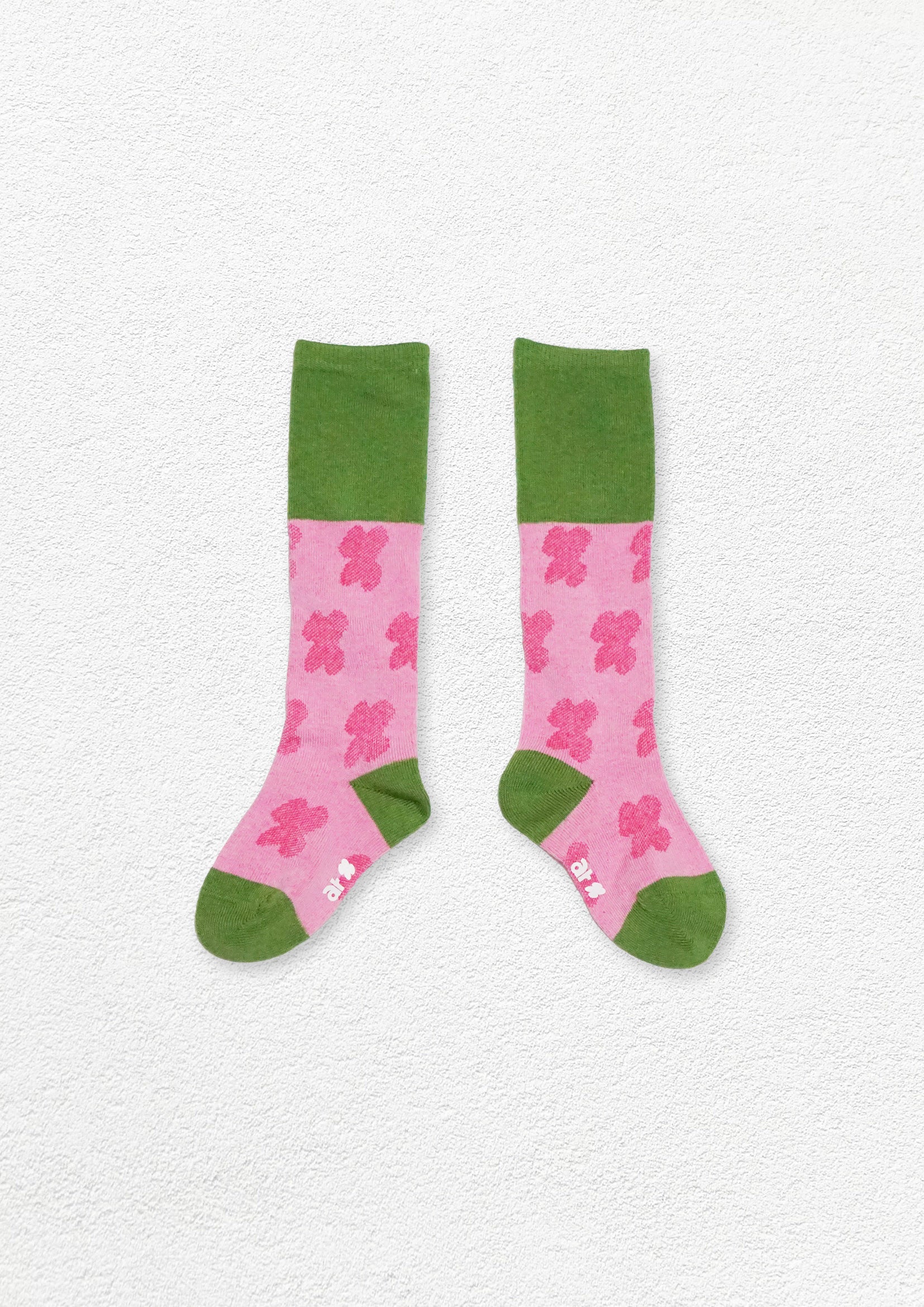 Floral splice over-the-calf sock - cherry blossom (2-5 y/o)
