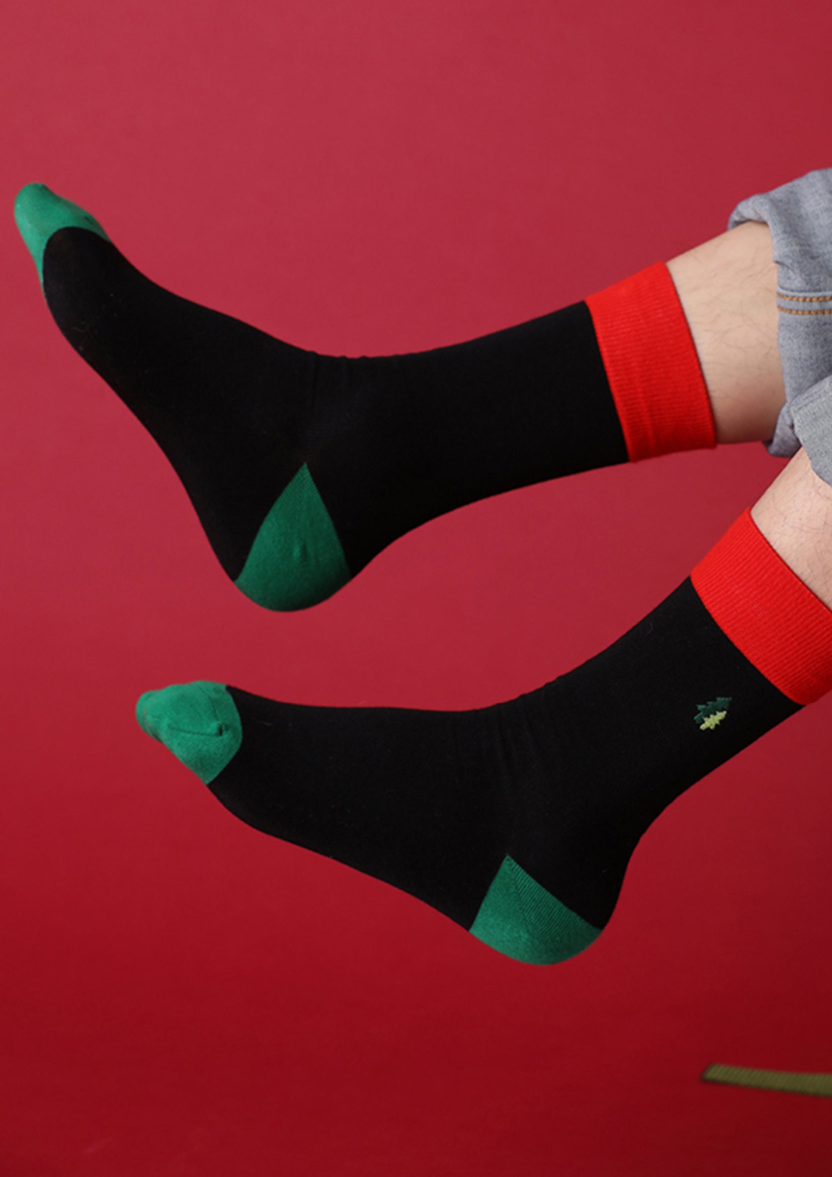 Christmas mid-calf sock - Xmas black