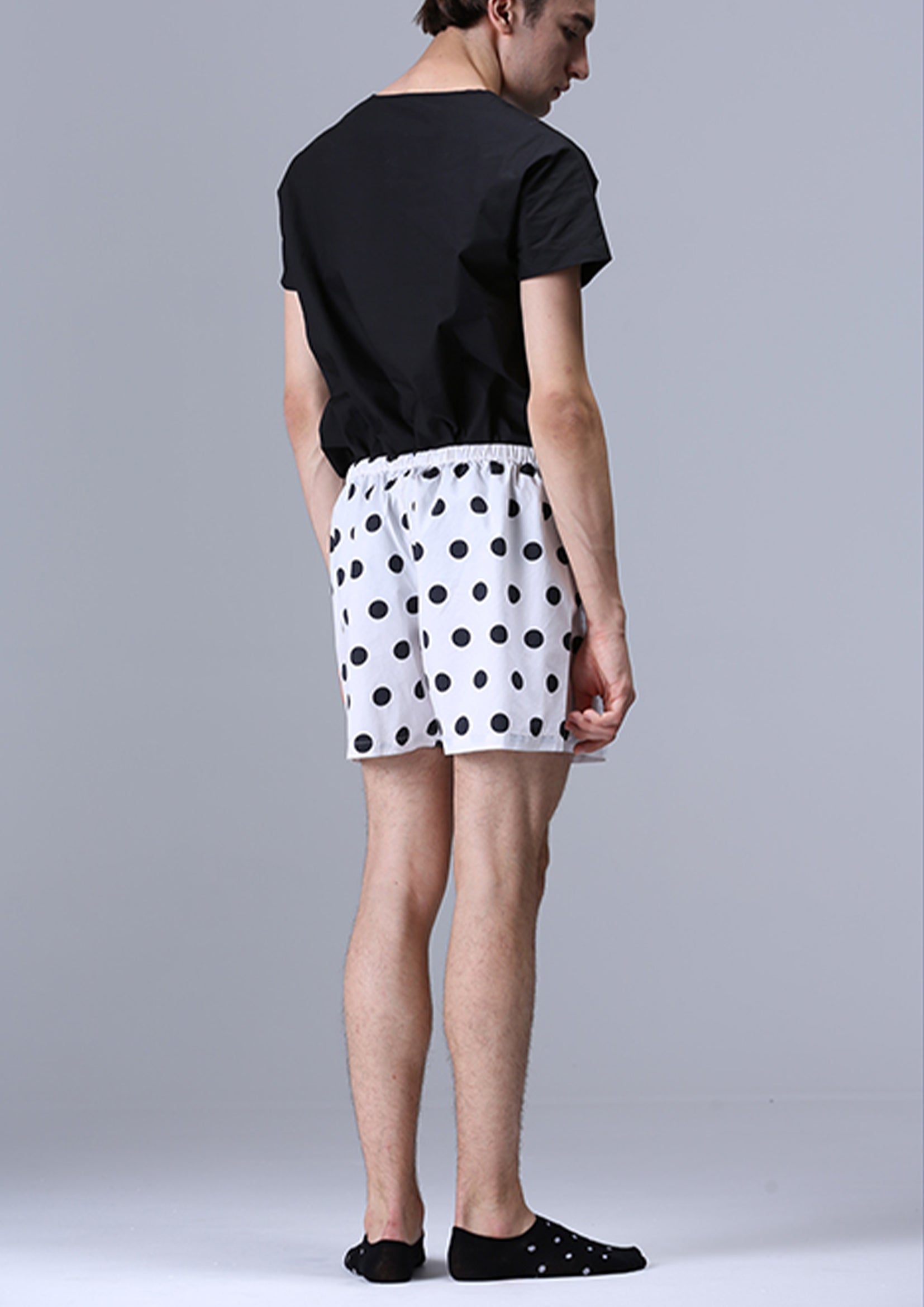 Unisex boxer shorts underwear in polka dots