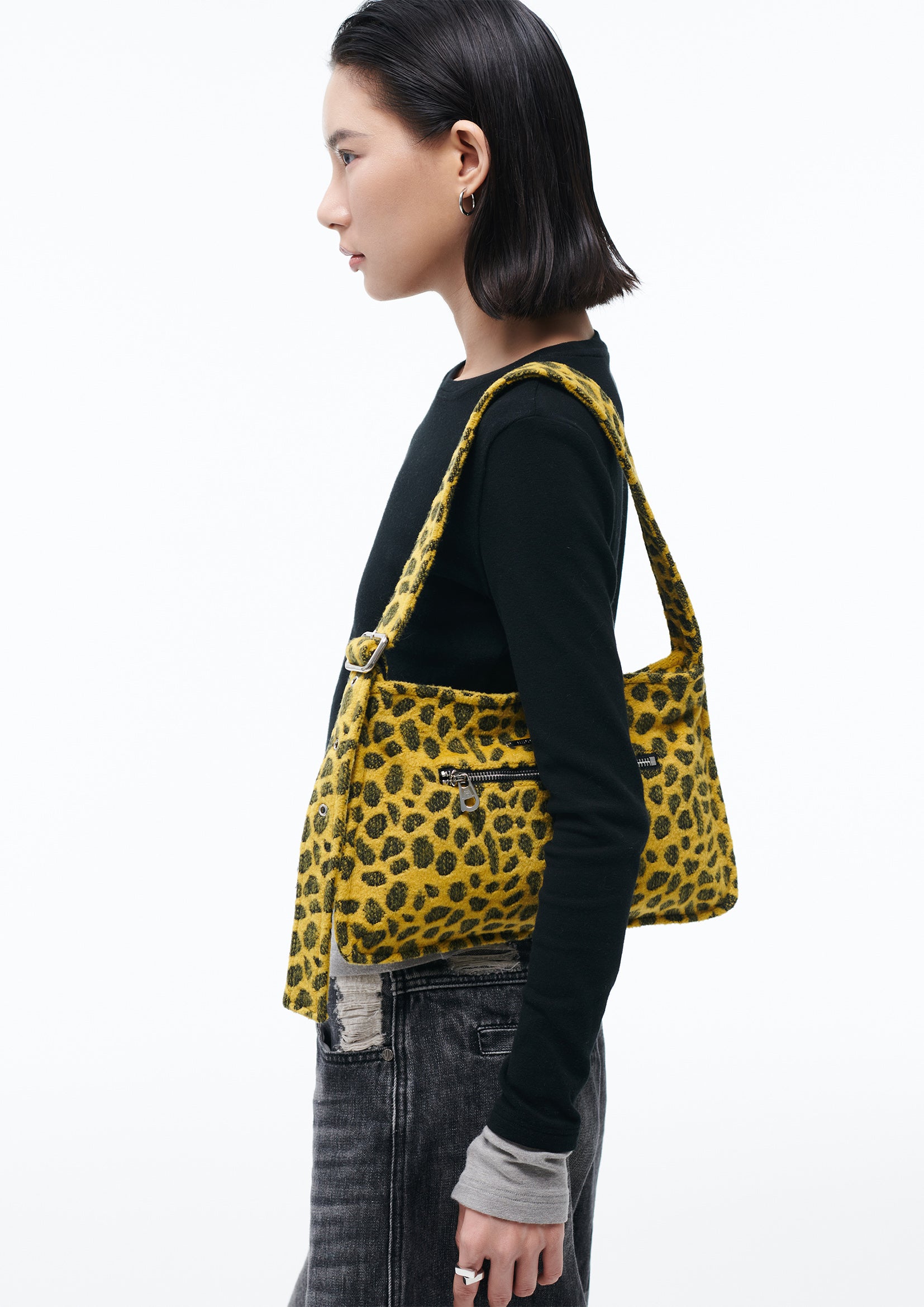 Leopard shoulder envelope bag