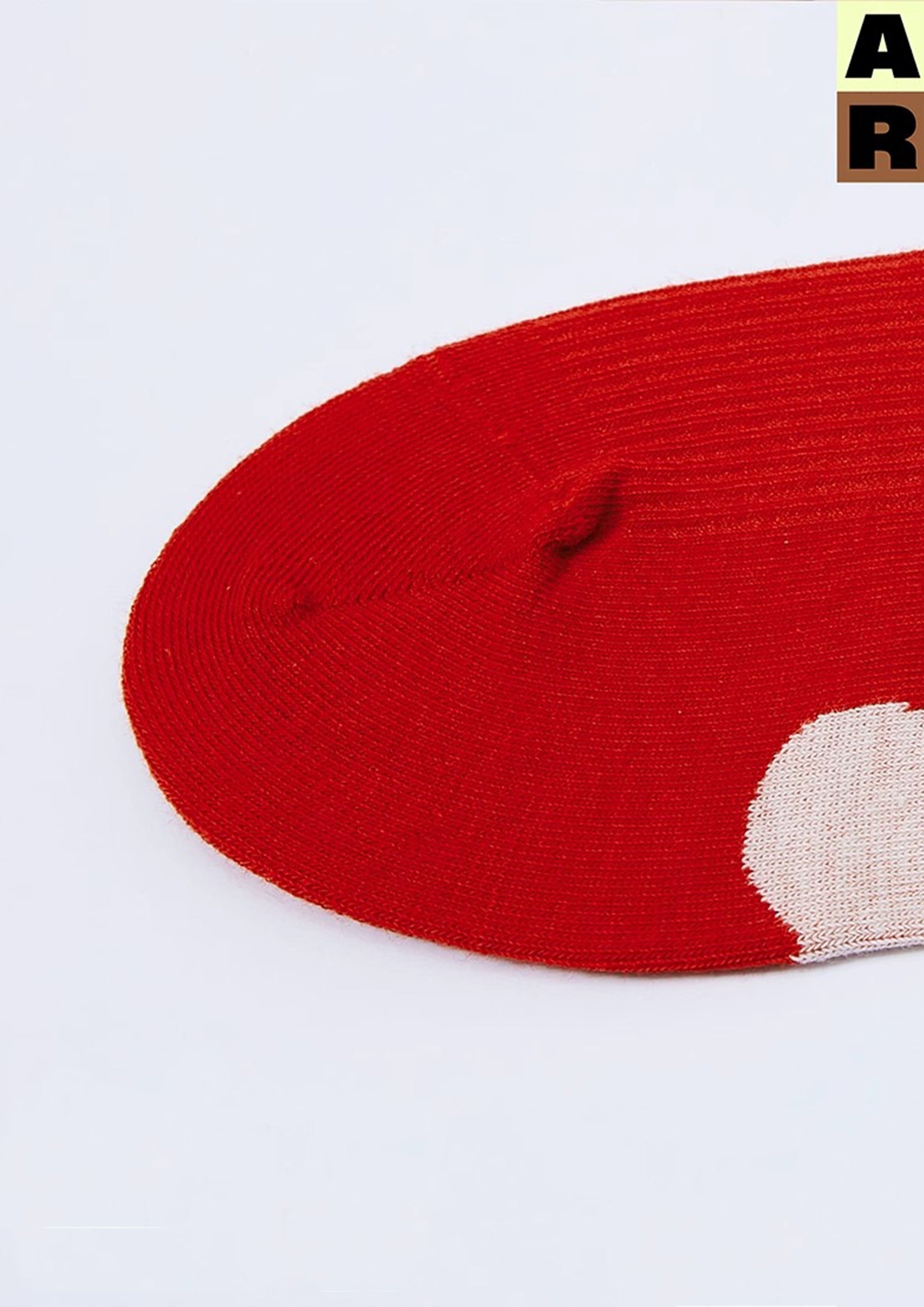 Heart mid-calf sock - red