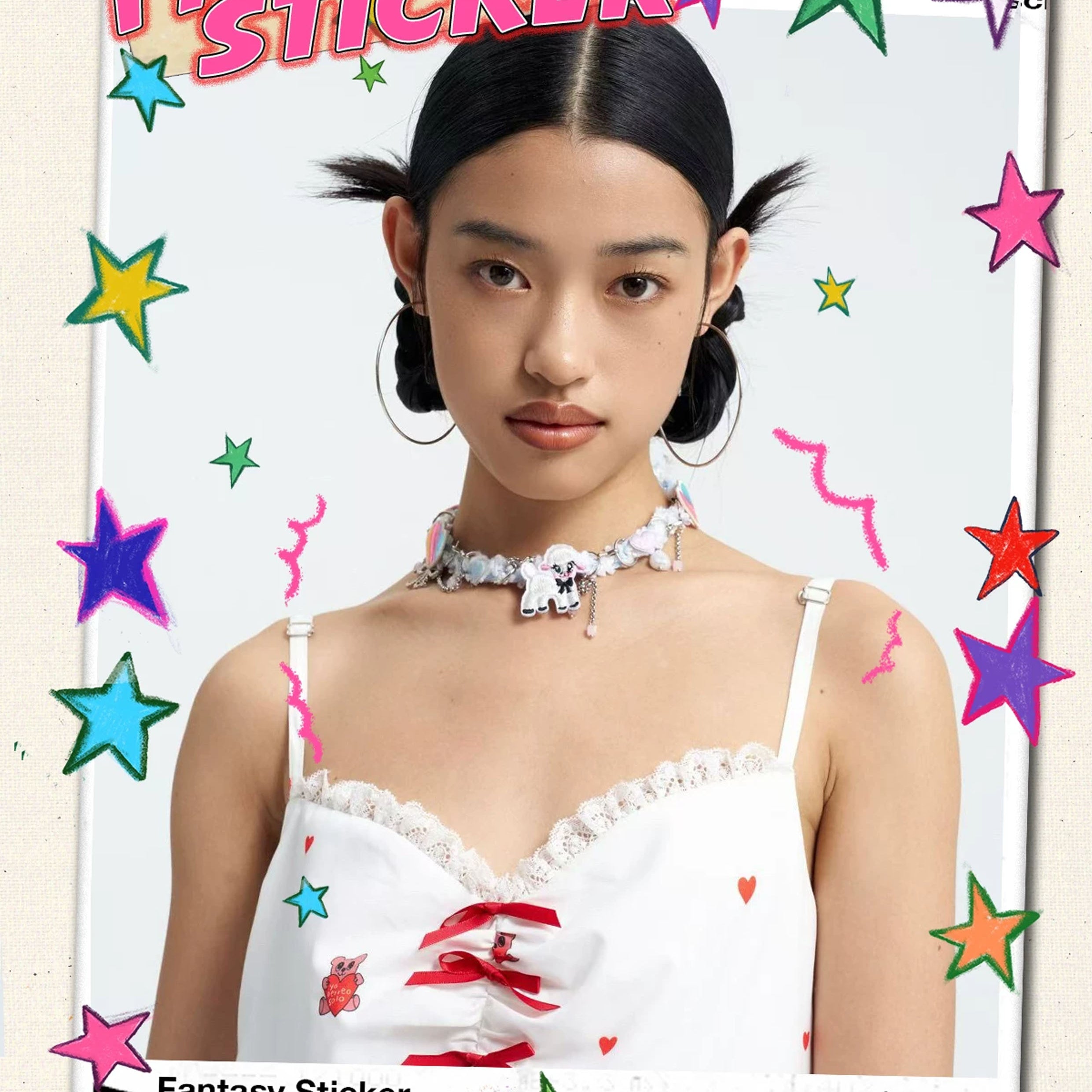 Lamb chain choker necklace