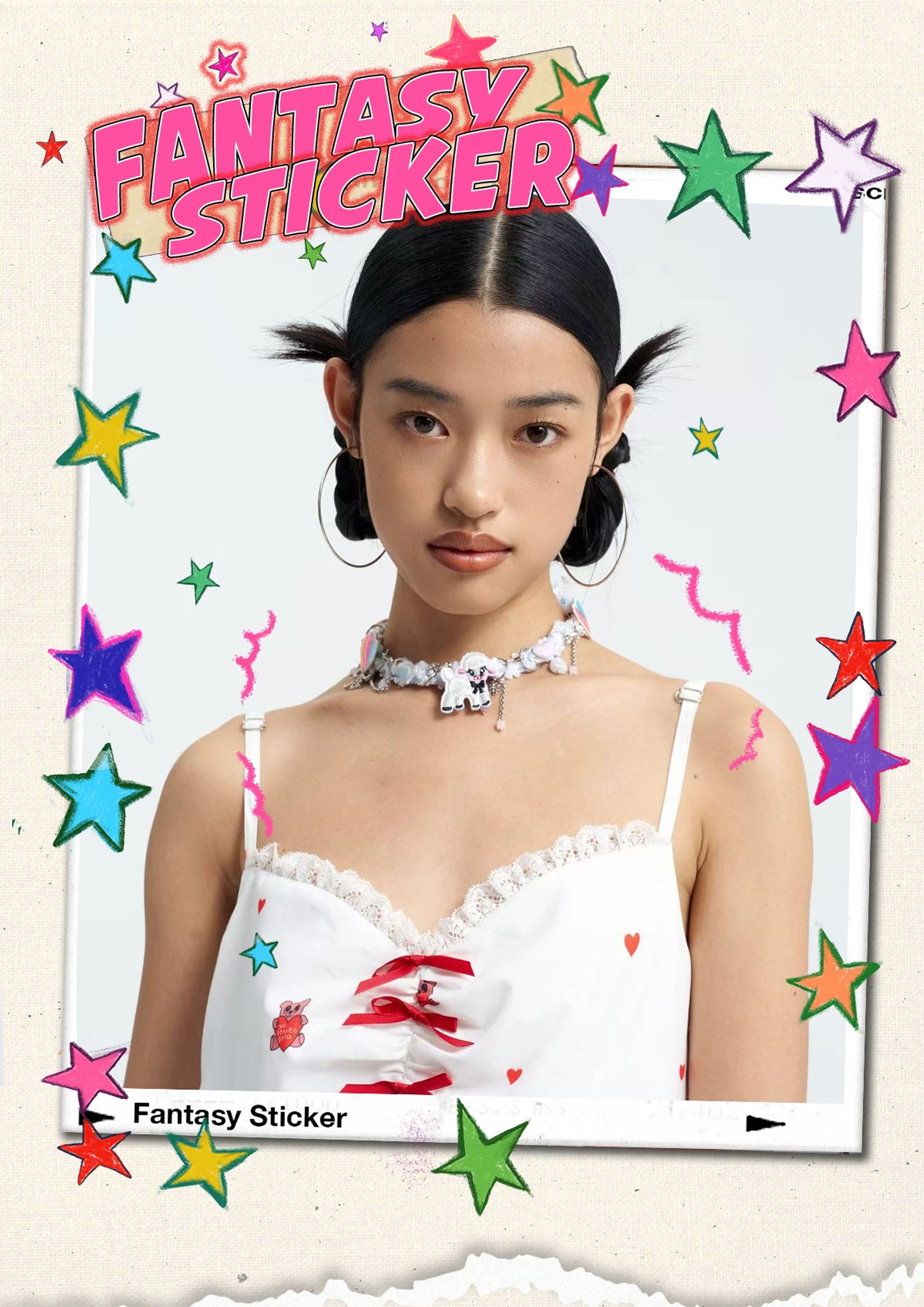 Lamb chain choker necklace