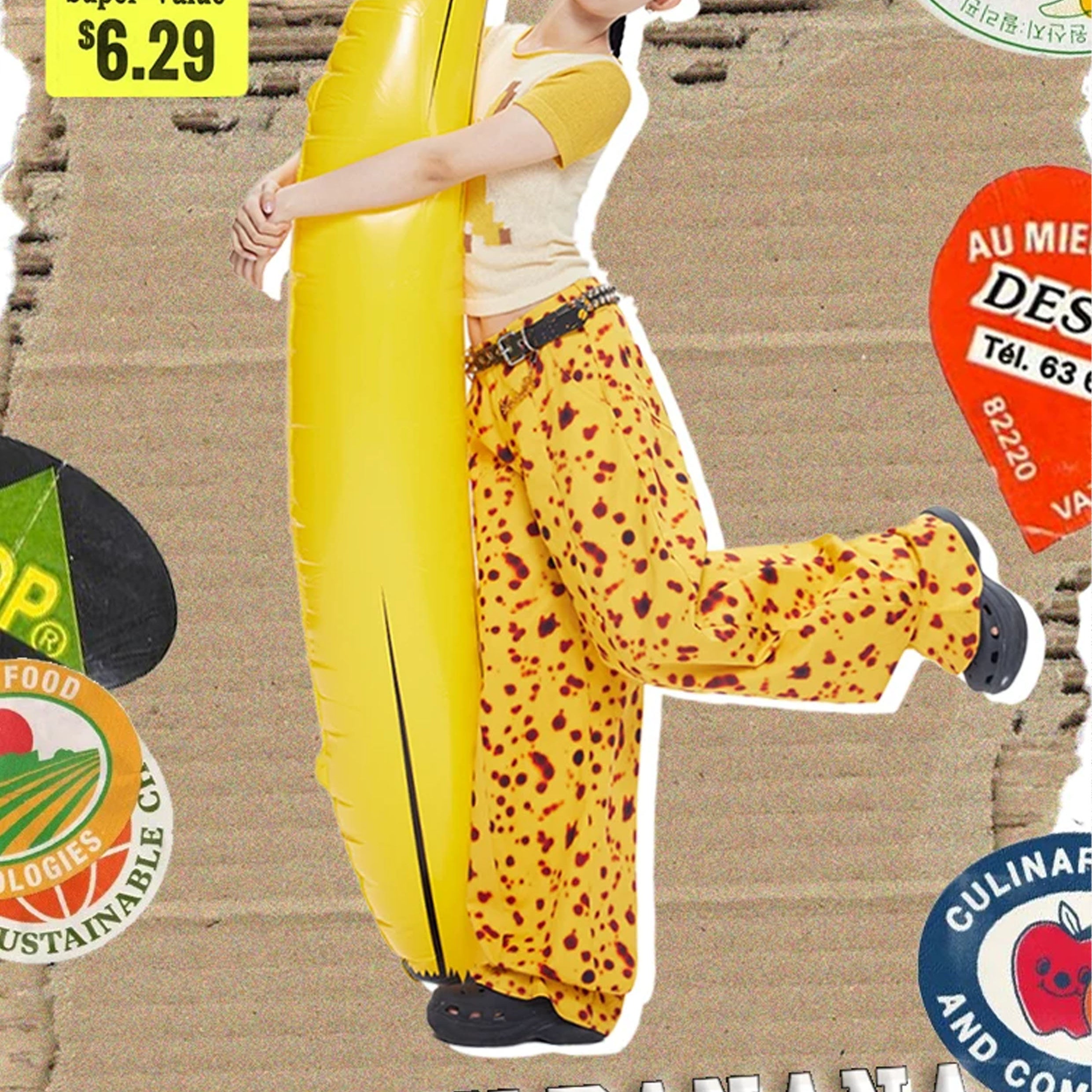 Rotten banana baggy barrel pants - yellow