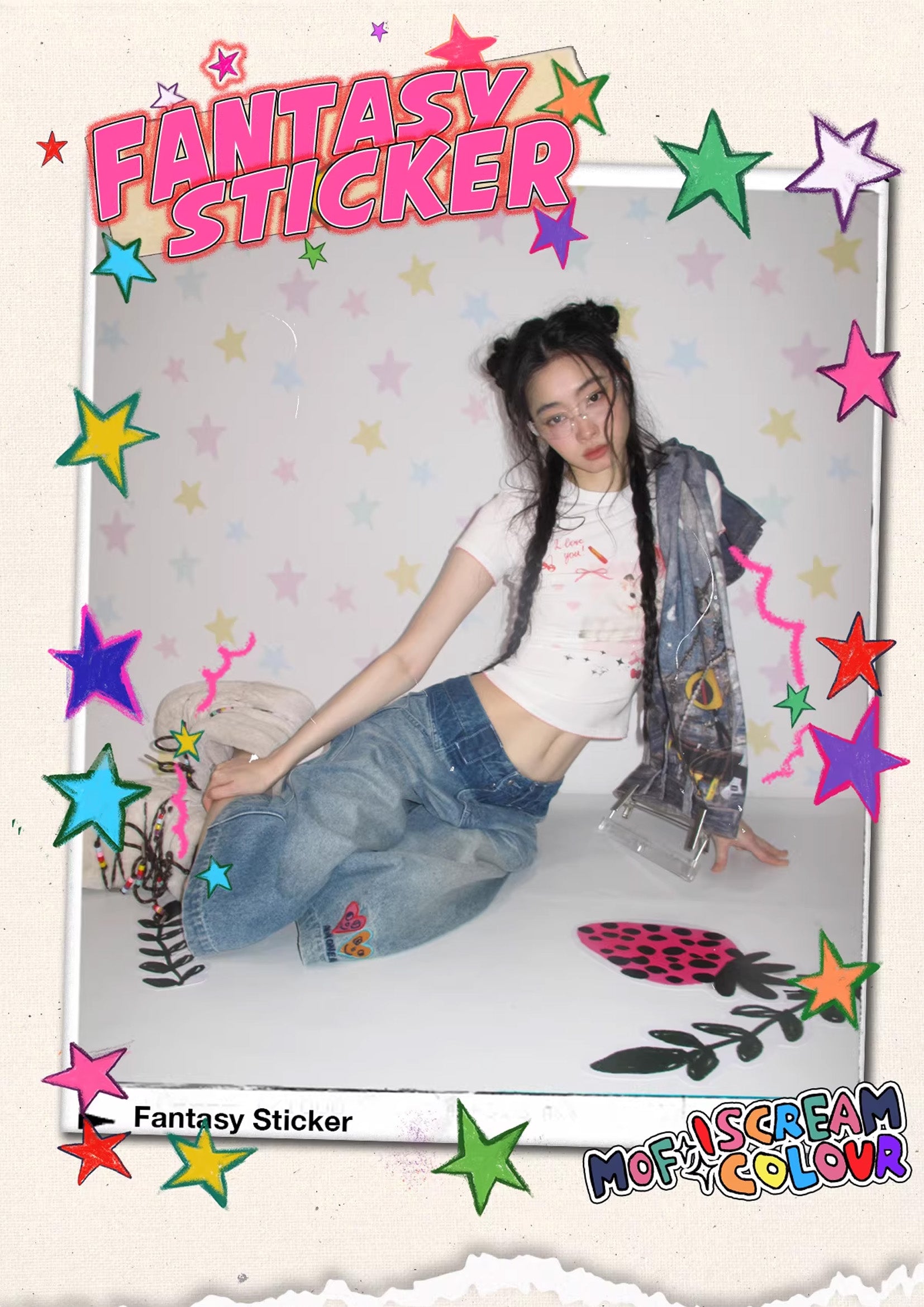 Three hearts wide leg denim shorts - washed blue