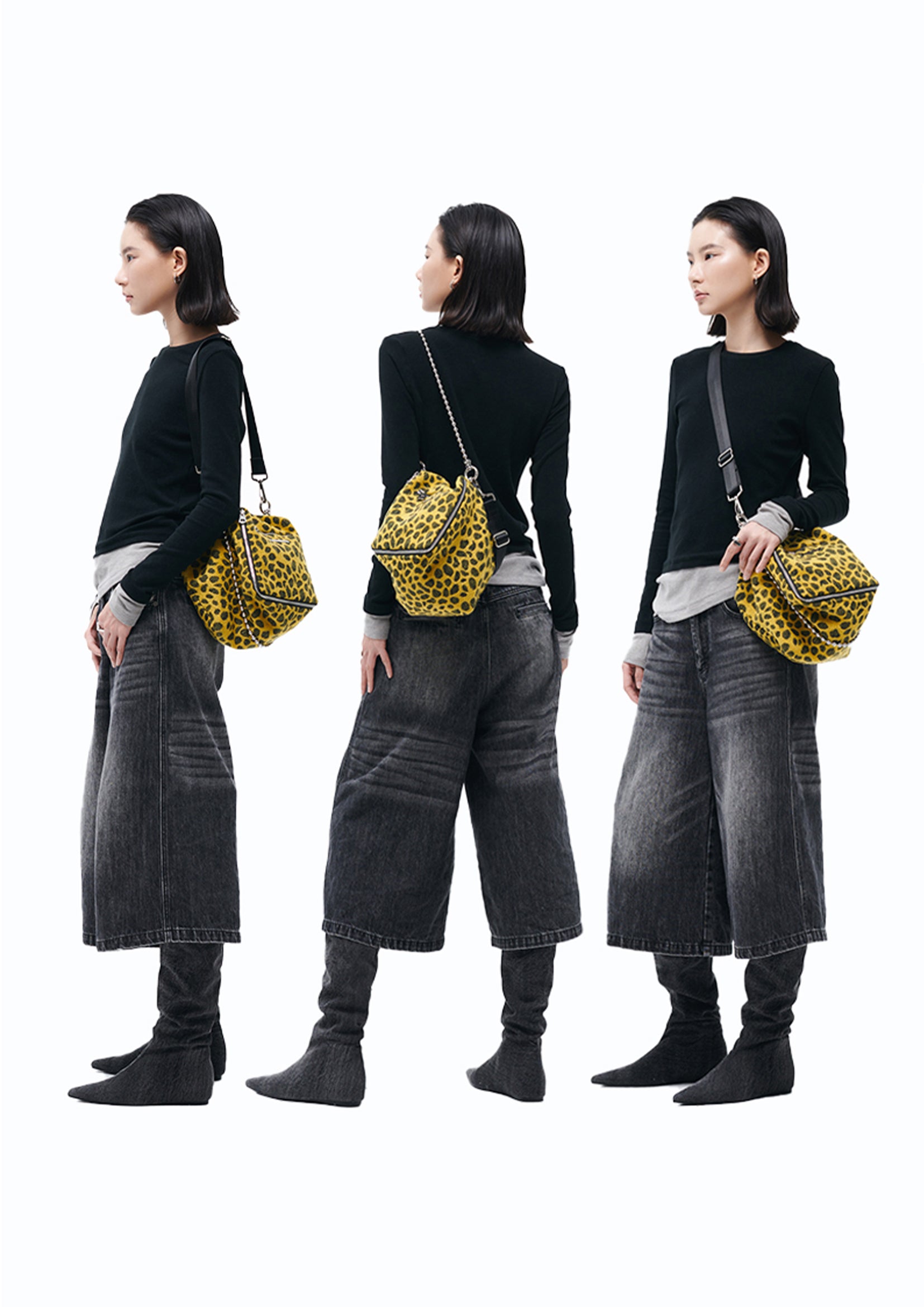Leopard woollen shoulder/crossbody cube bag – Future Fusion Online
