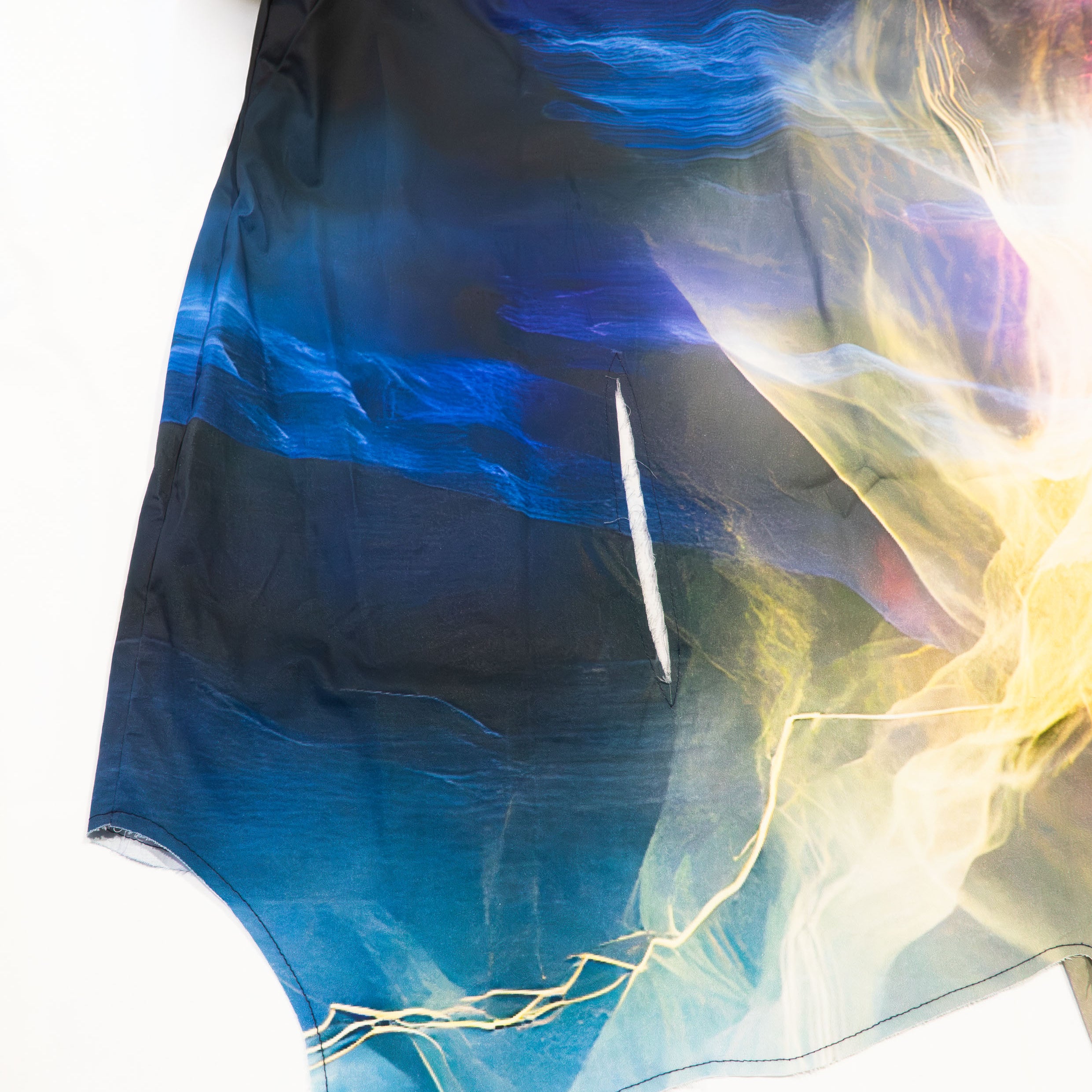 *SAMPLE* 'Thunderstorm' asymmetric shirt - navy