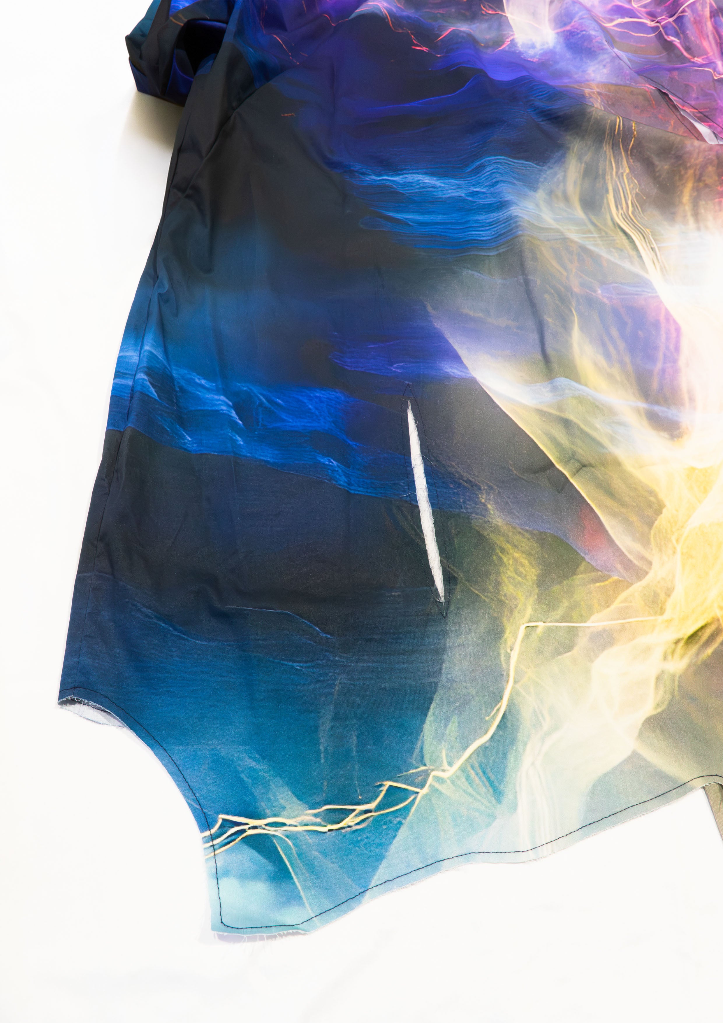 *SAMPLE* 'Thunderstorm' asymmetric shirt - navy