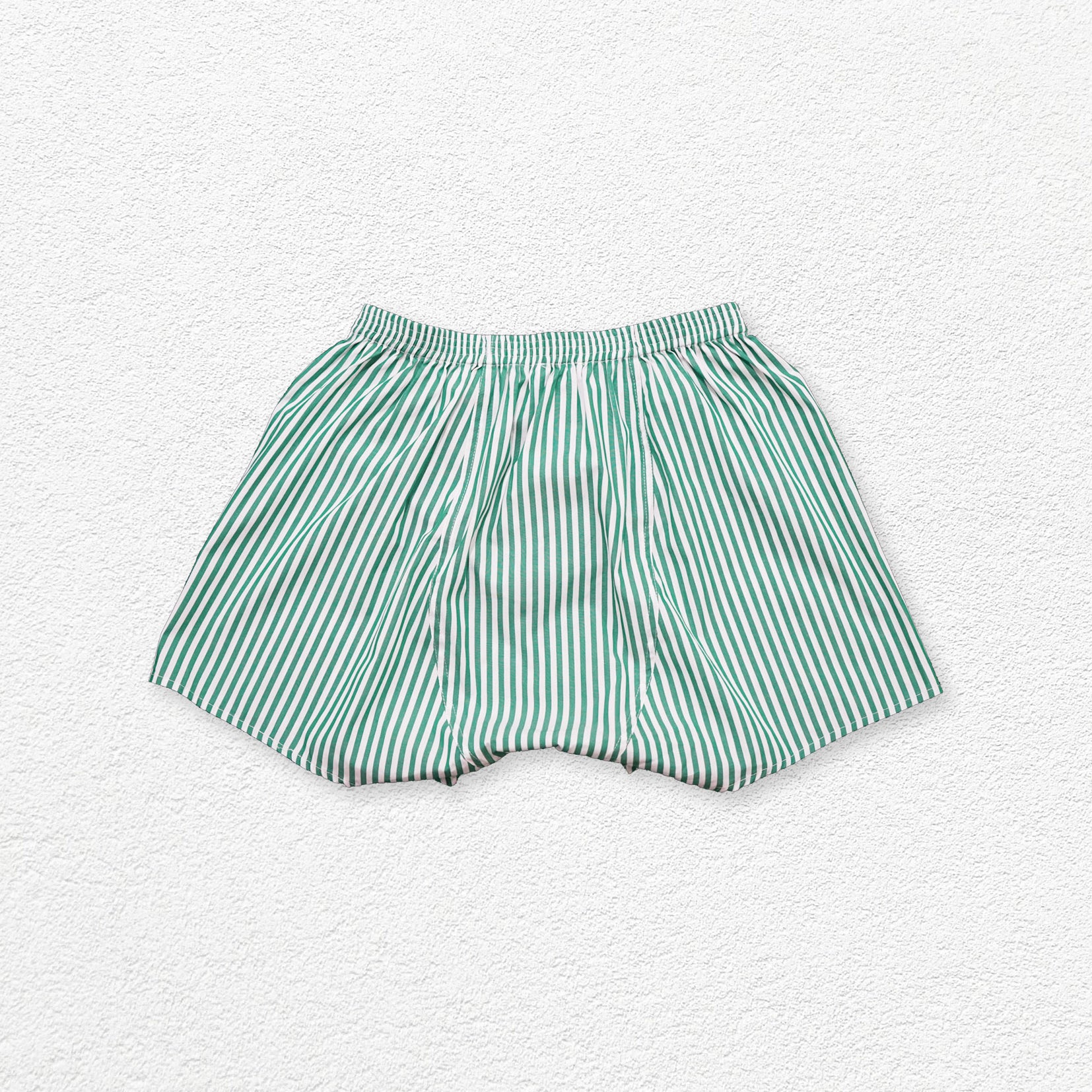 Unisex striped boxer shorts underwear - green