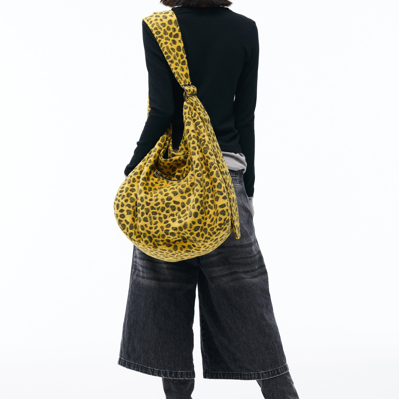 Leopard shoulder/crossbody hobo bag