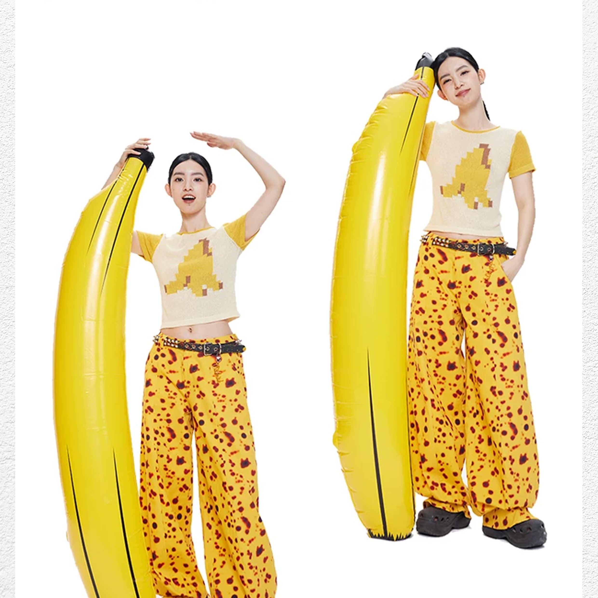 Rotten banana baggy barrel pants - yellow