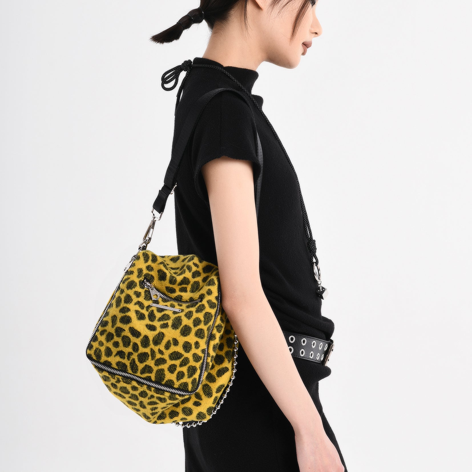 Leopard shoulder/crossbody cube bag