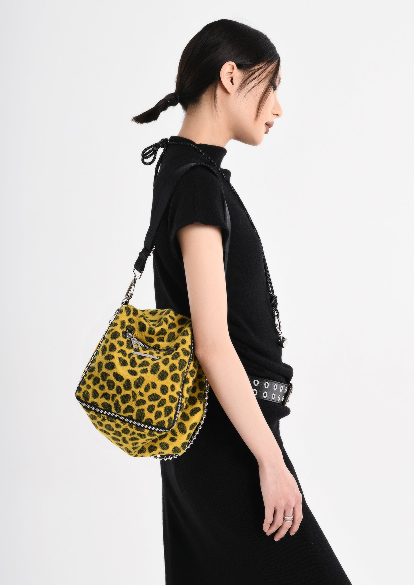 Leopard shoulder/crossbody cube bag
