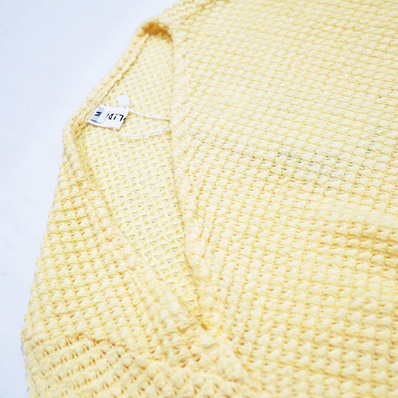 Cut out knitted bodysuit in yellow