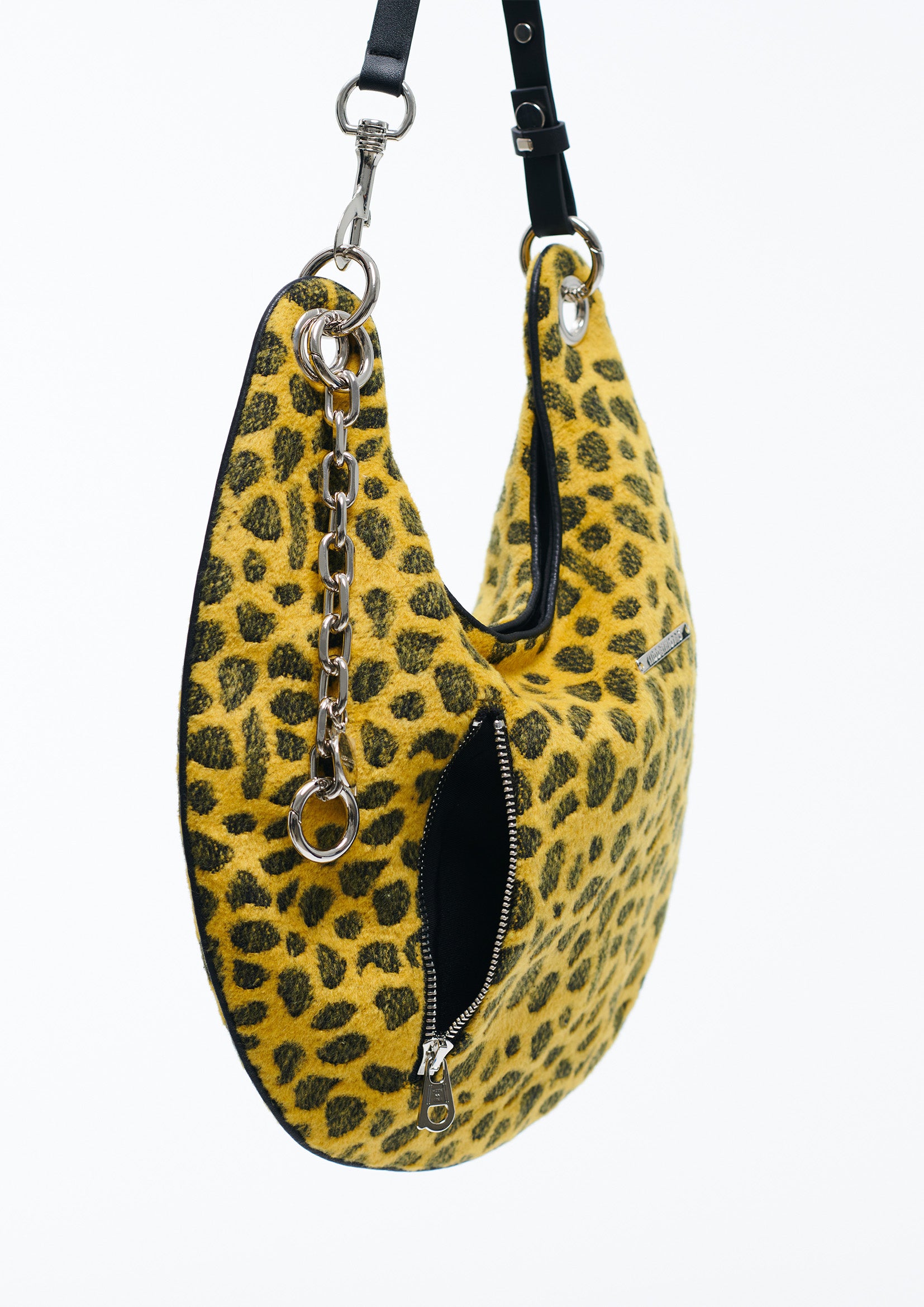 Leopard shoulder/hand shell bag