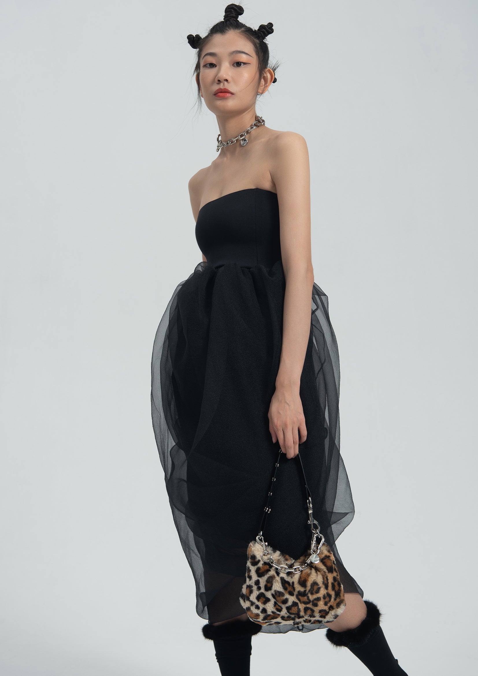 Fluffy shoulder/hand bag - leopard – Future Fusion Online