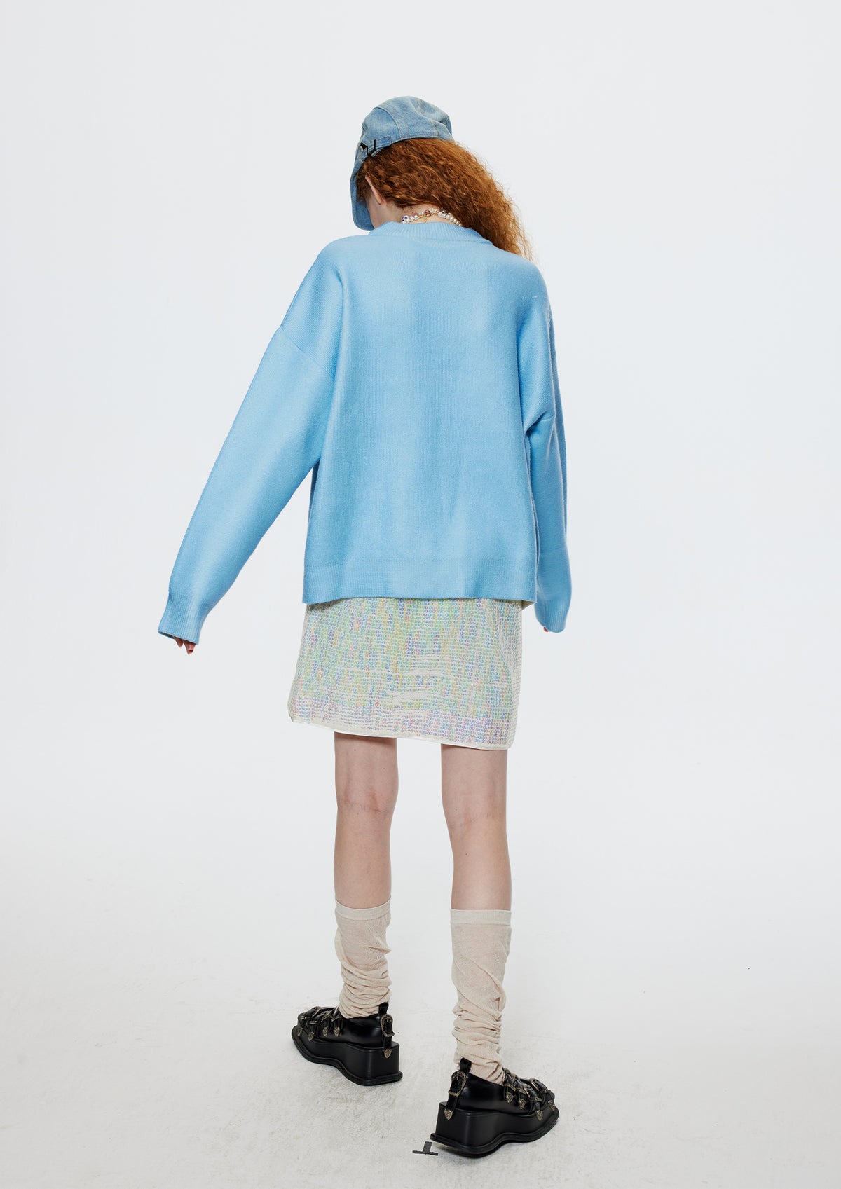 Angel knit jumper - sky blue – Future Fusion Online