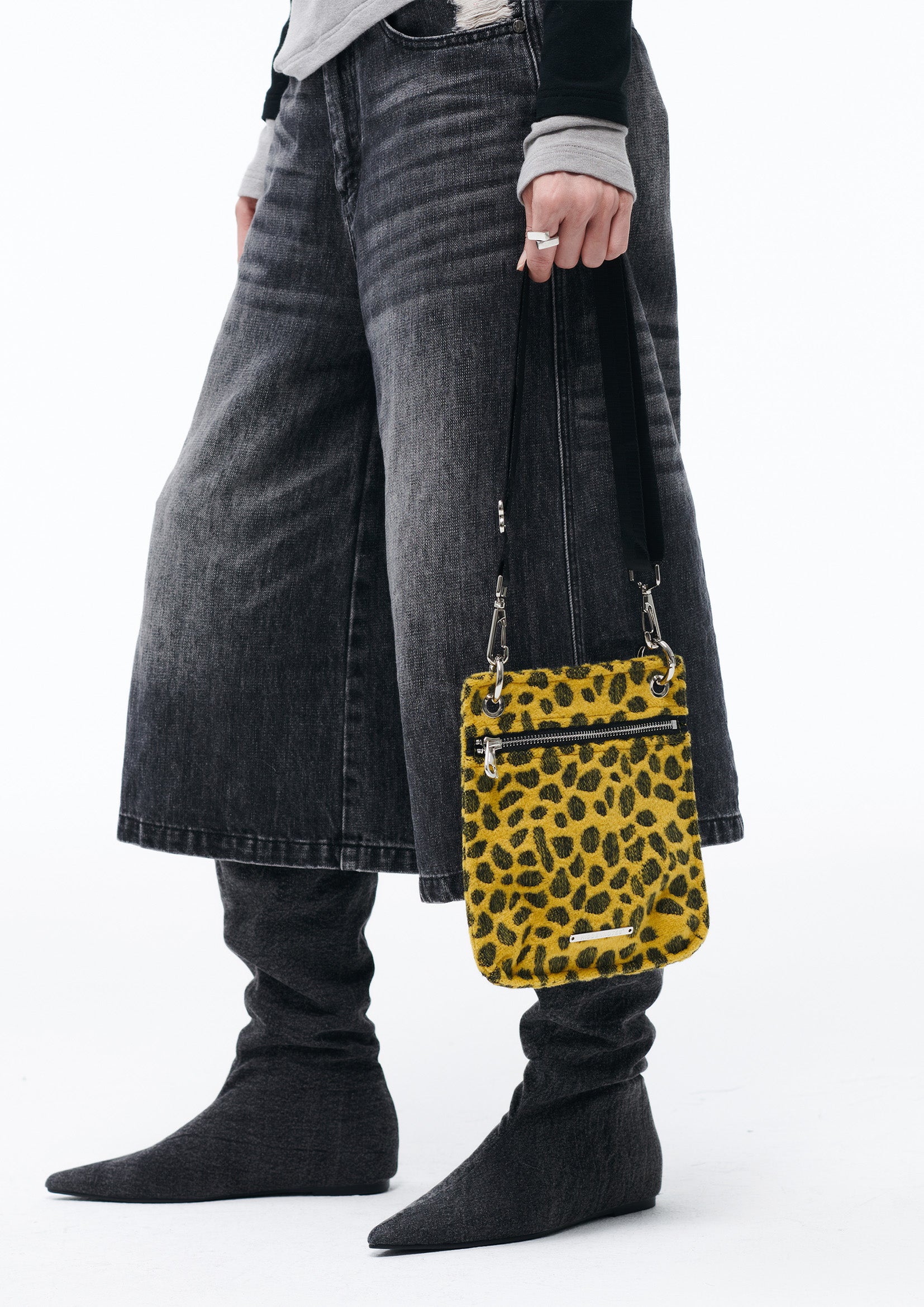 Leopard shoulder/crossbody pouch bag