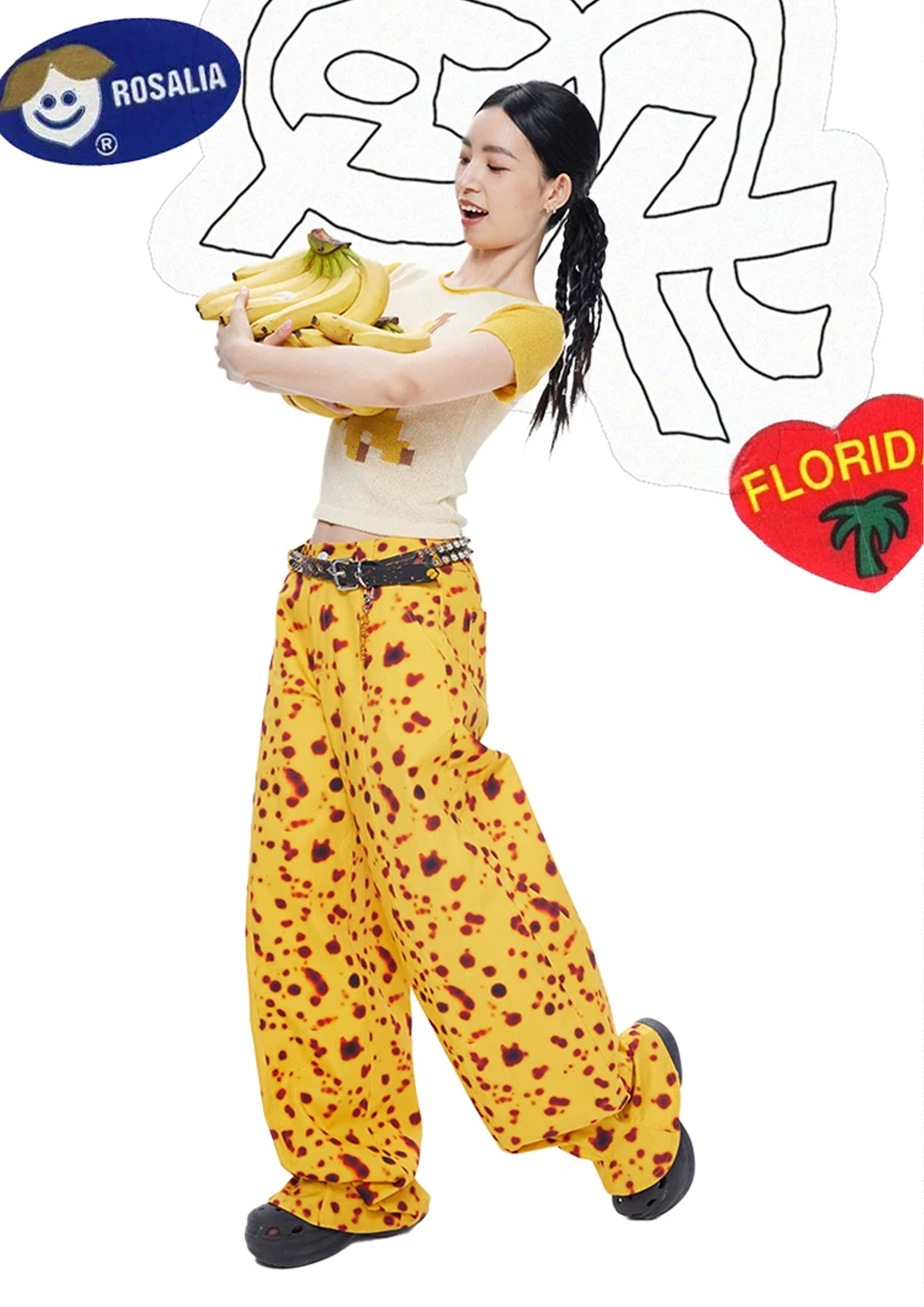 Rotten banana baggy barrel pants - yellow