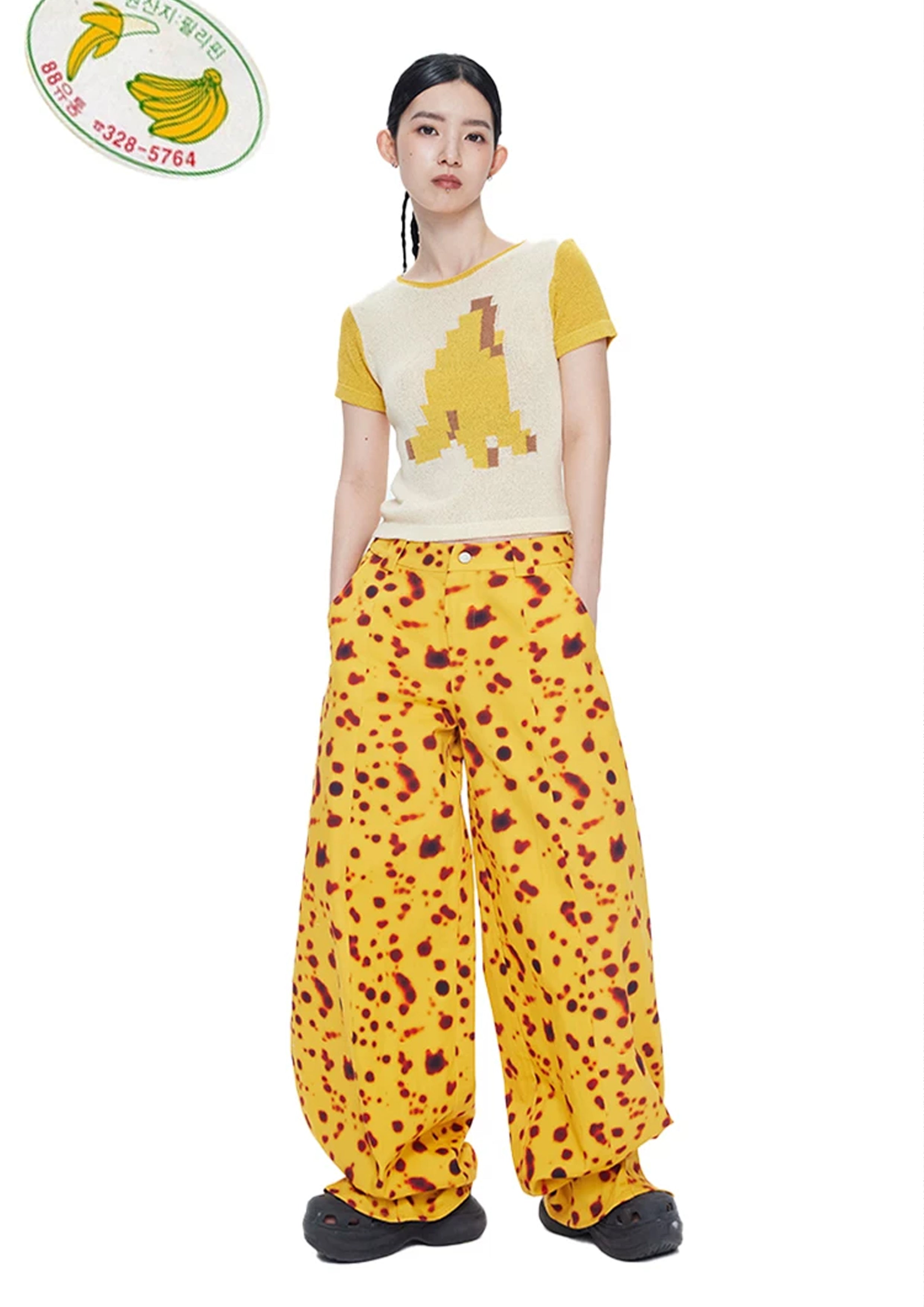 Rotten banana baggy barrel pants - yellow