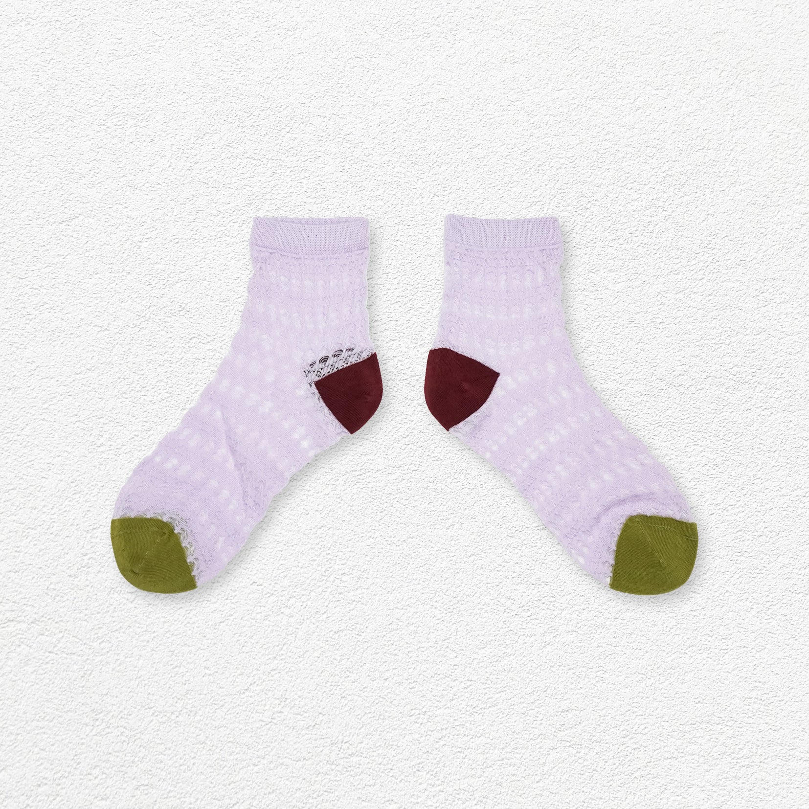 Mesh ankle sock - lavender