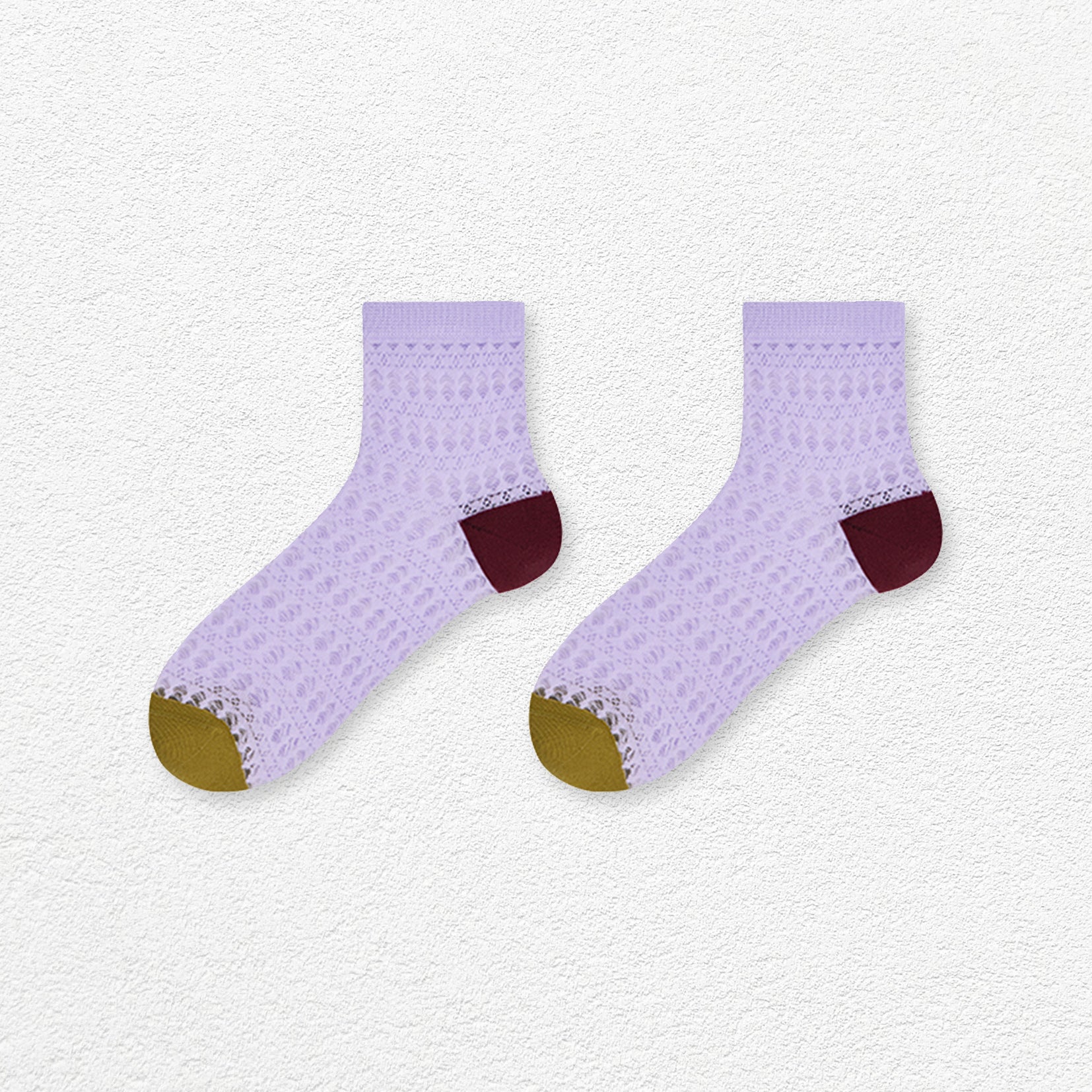 Mesh ankle sock - lavender
