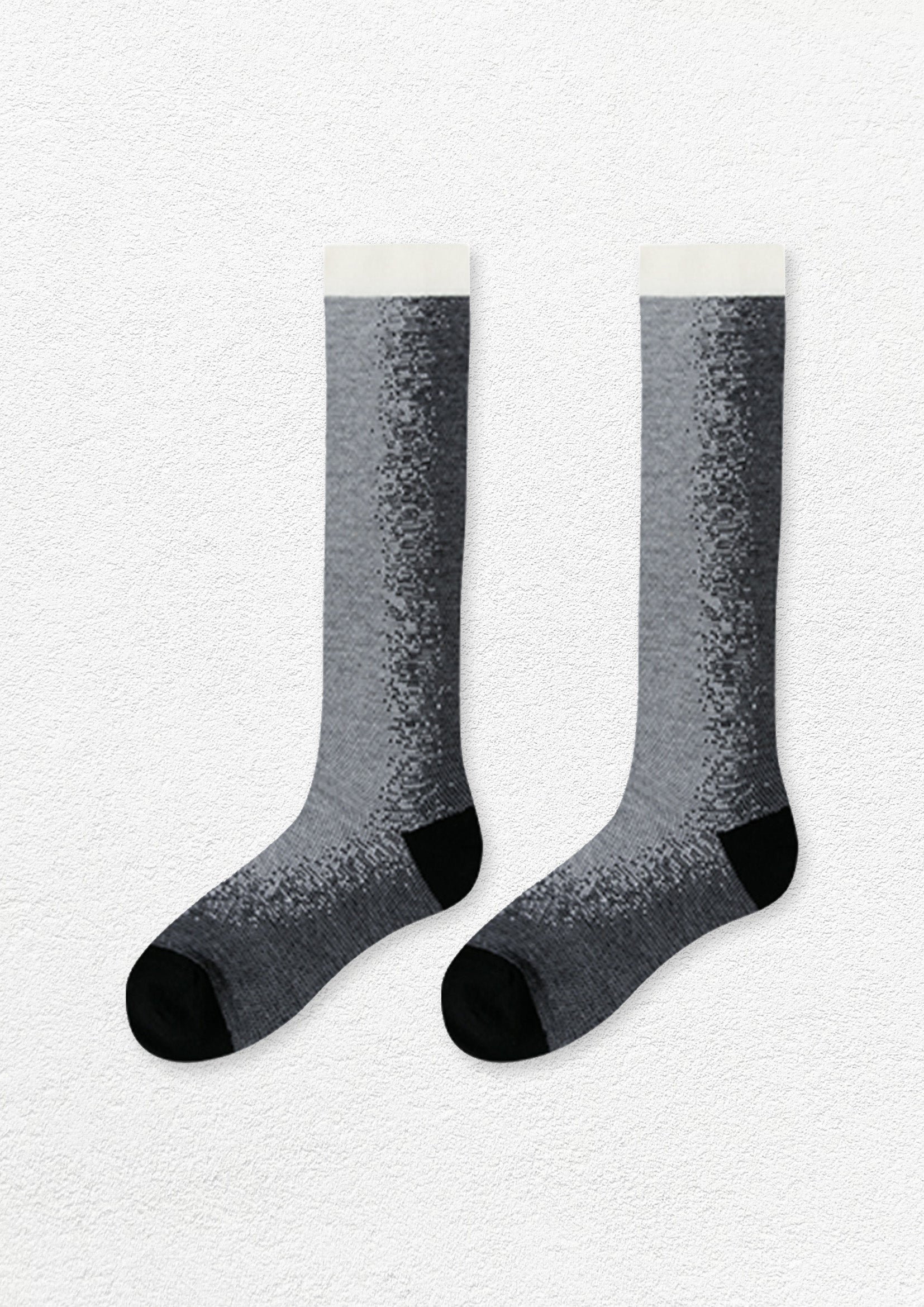 Light Particles over-the-calf sock - black & white