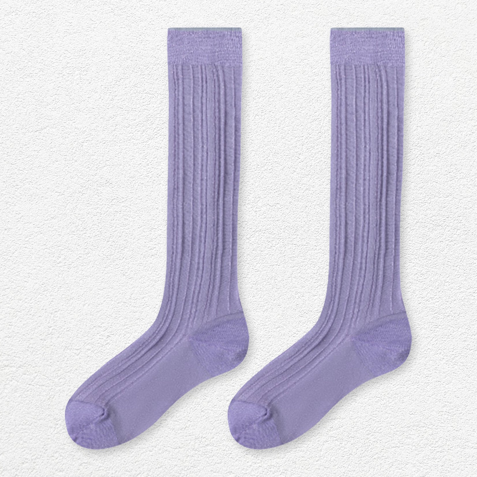 Glitter sheer over-the-calf sock - lavender