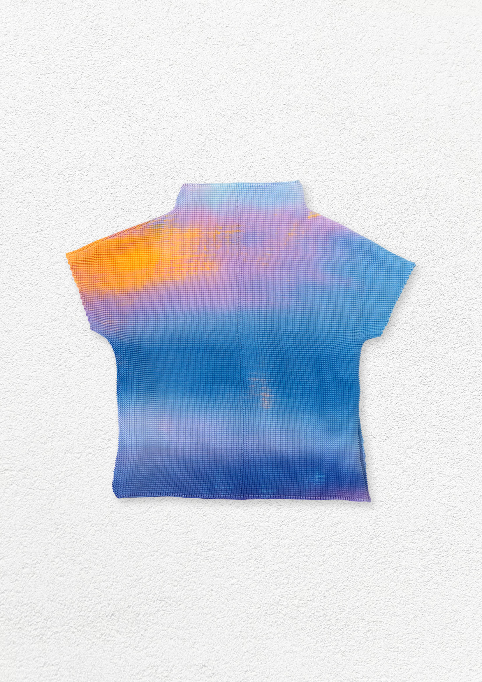 'Haze' crinkle stretch crop tee - light purple