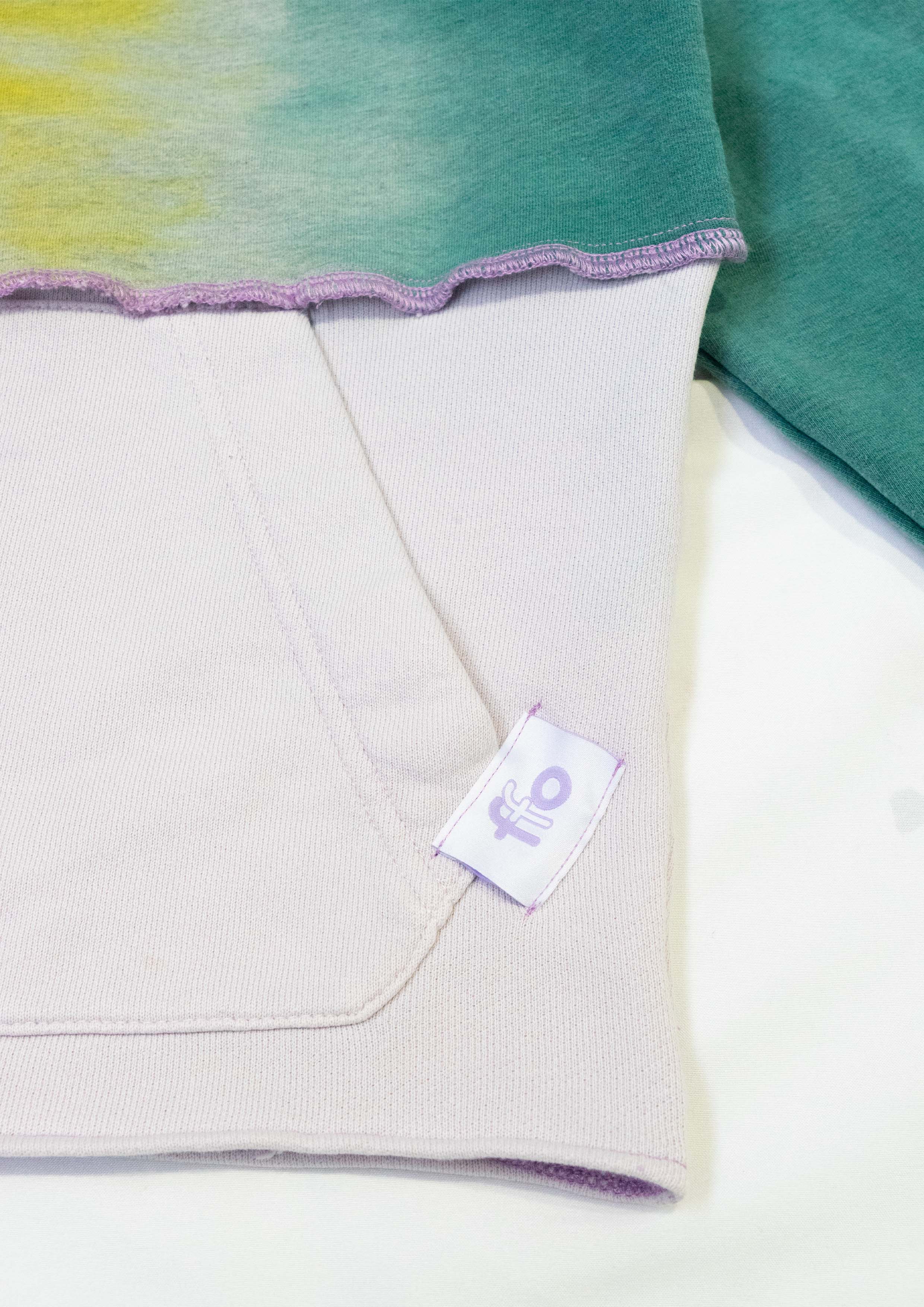 Reimagined upcycled hoodie - multicolour