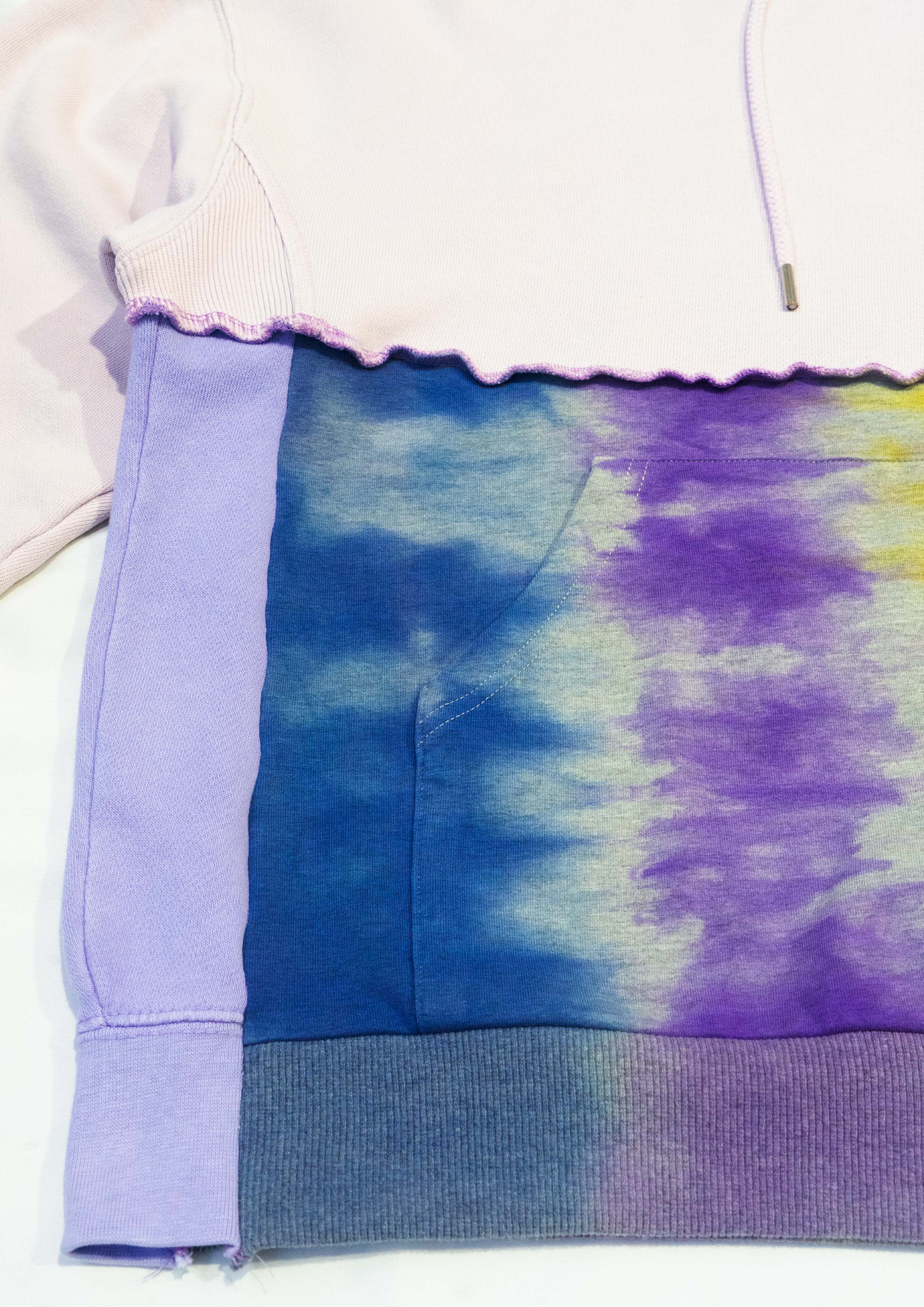 Reimagined upcycled hoodie - tie dye