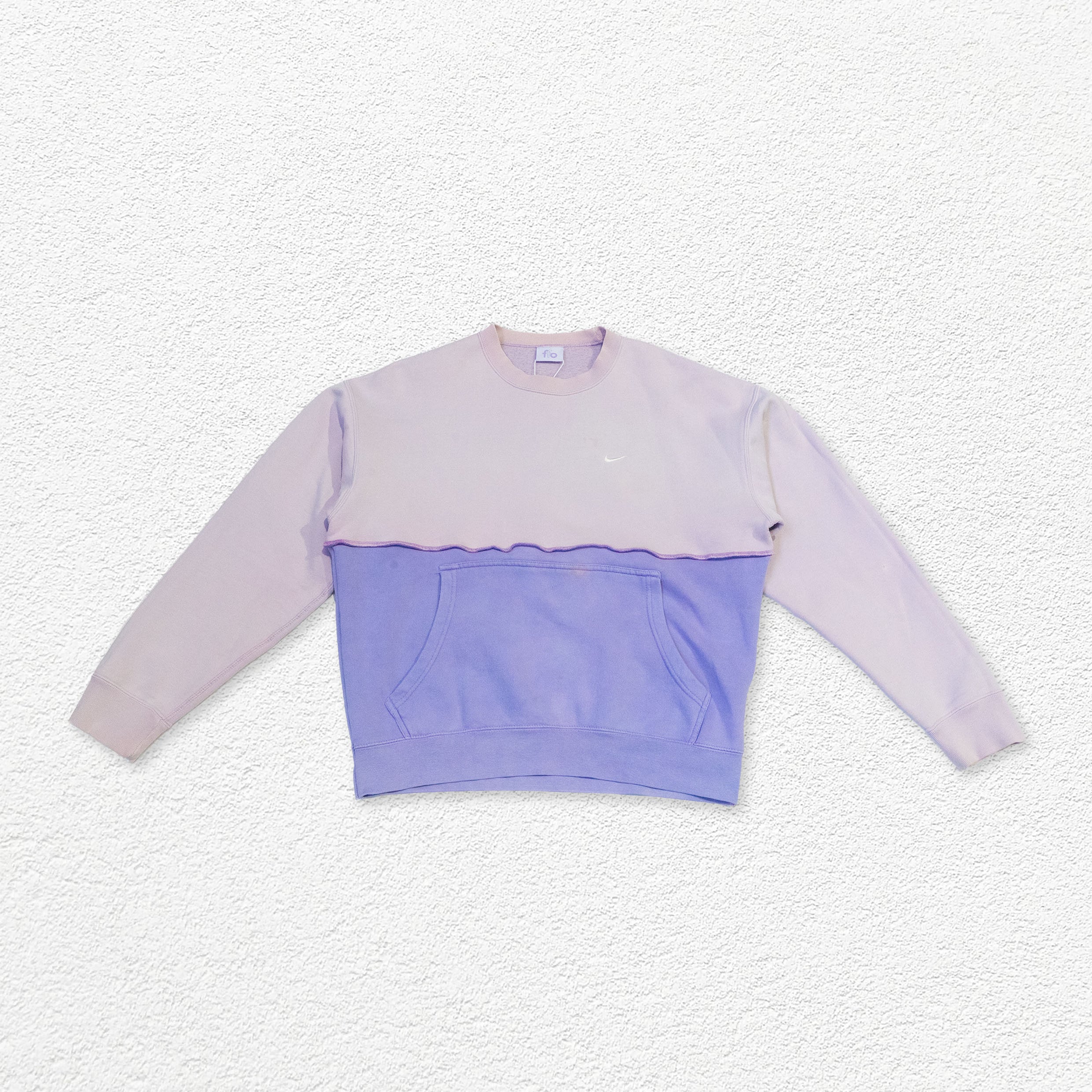 Reimagined upcycled jumper - pale pink & lavender